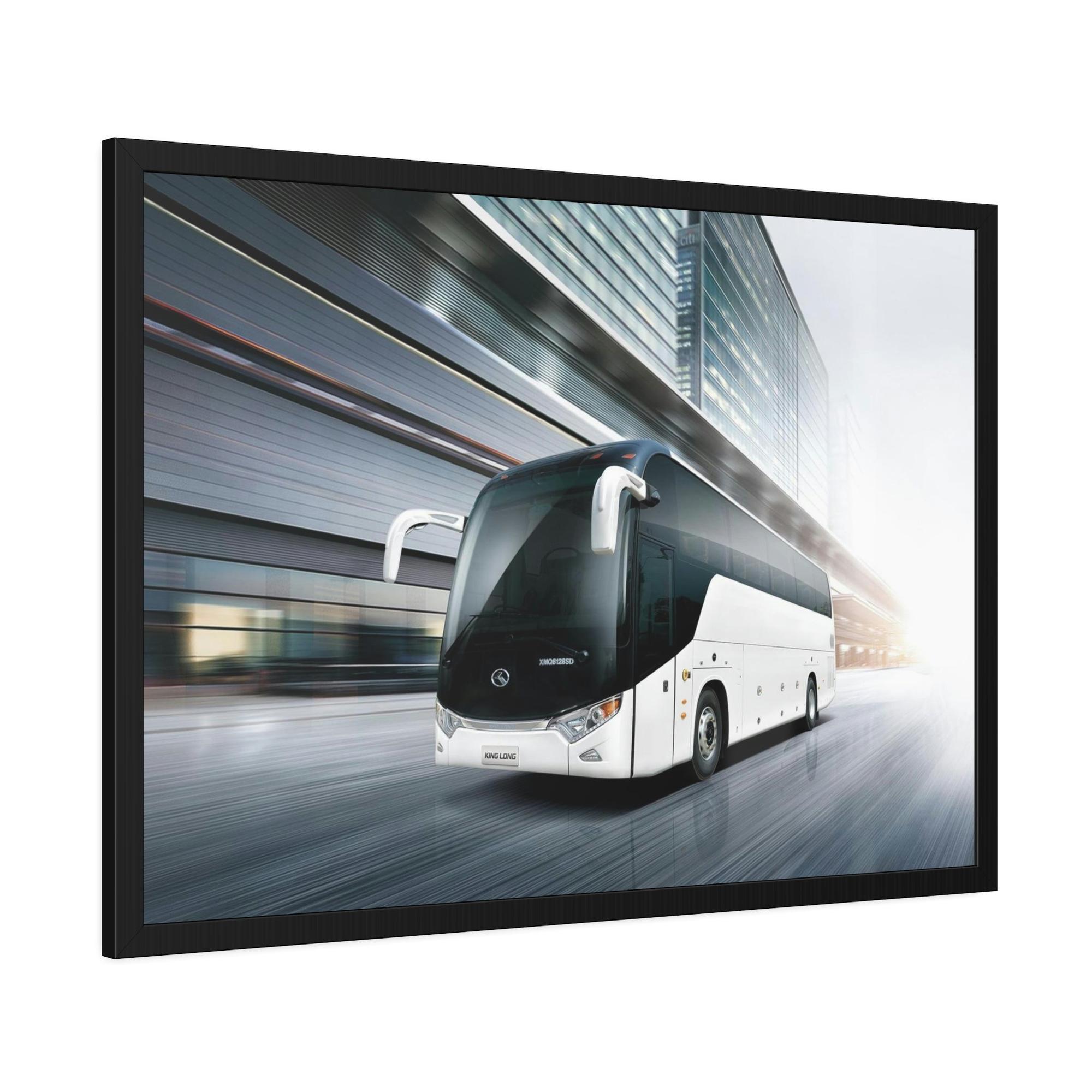 Bus Urbanscapes Unveiled: Bus Artwork on Framed Poster & Canvas