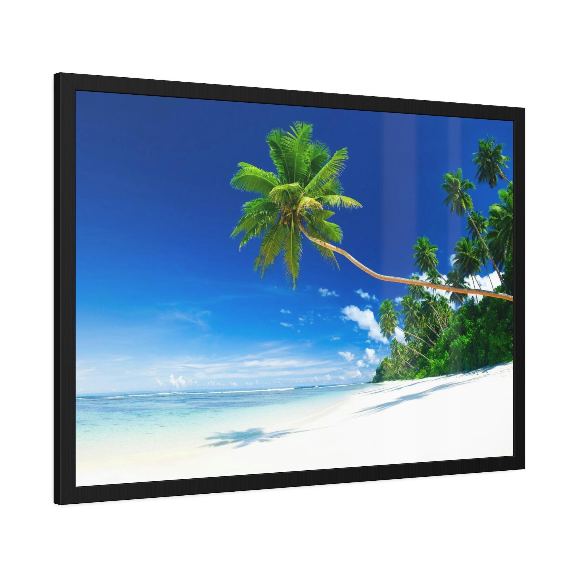 Island Beach Seaside Serenity: Canvas & Poster Print of a Peaceful Beach on an Island