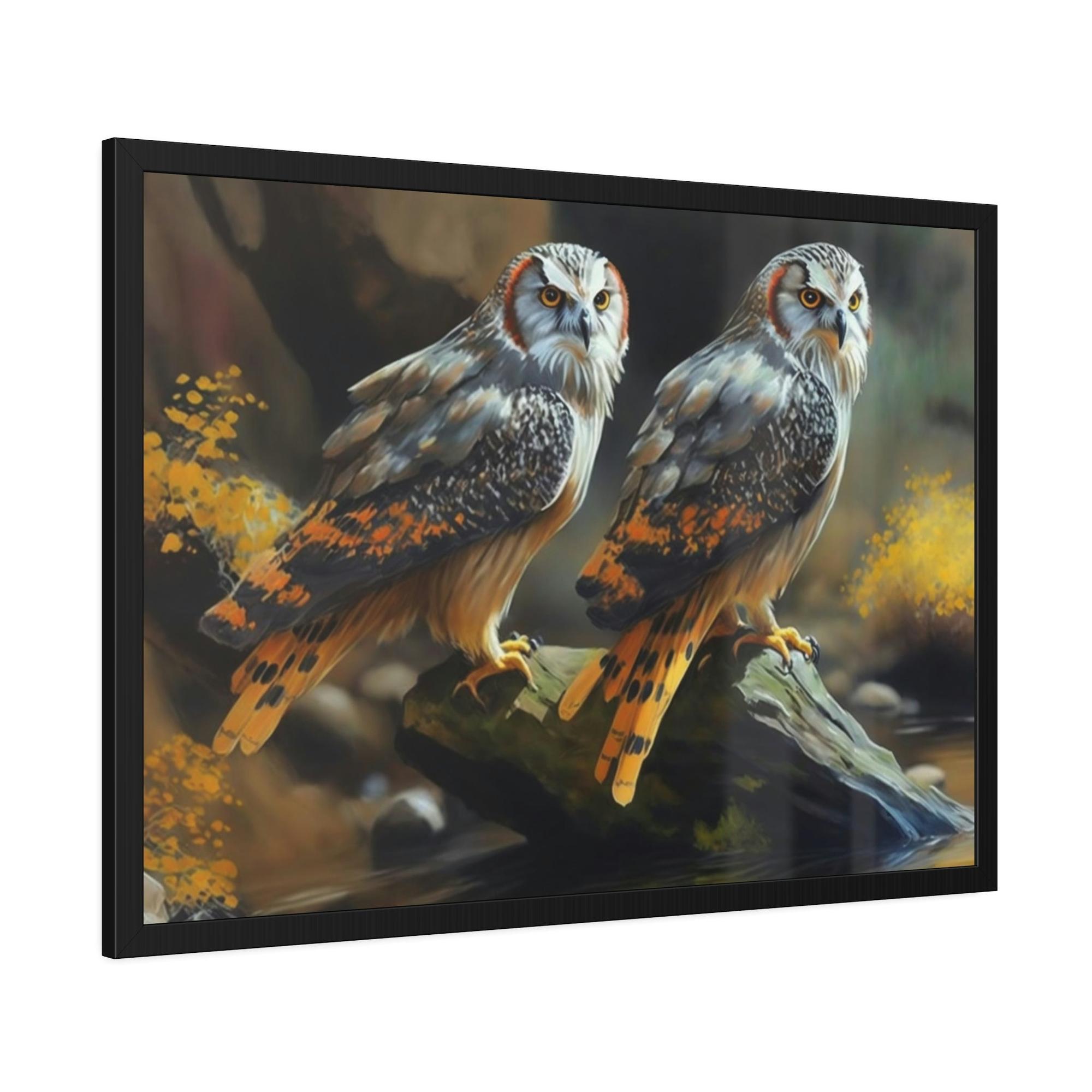Owls Majestic Owls: An Artistic Depiction on Canvas