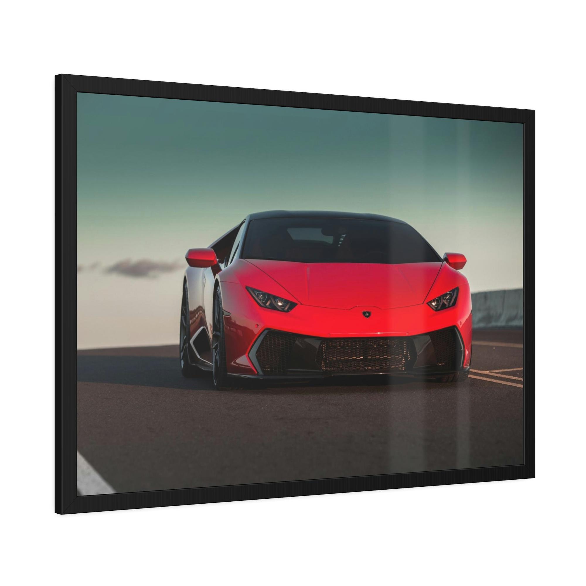 Lamborghini The Epitome of Style: Framed Canvas & Posters Print of a Lamborghini Supercar