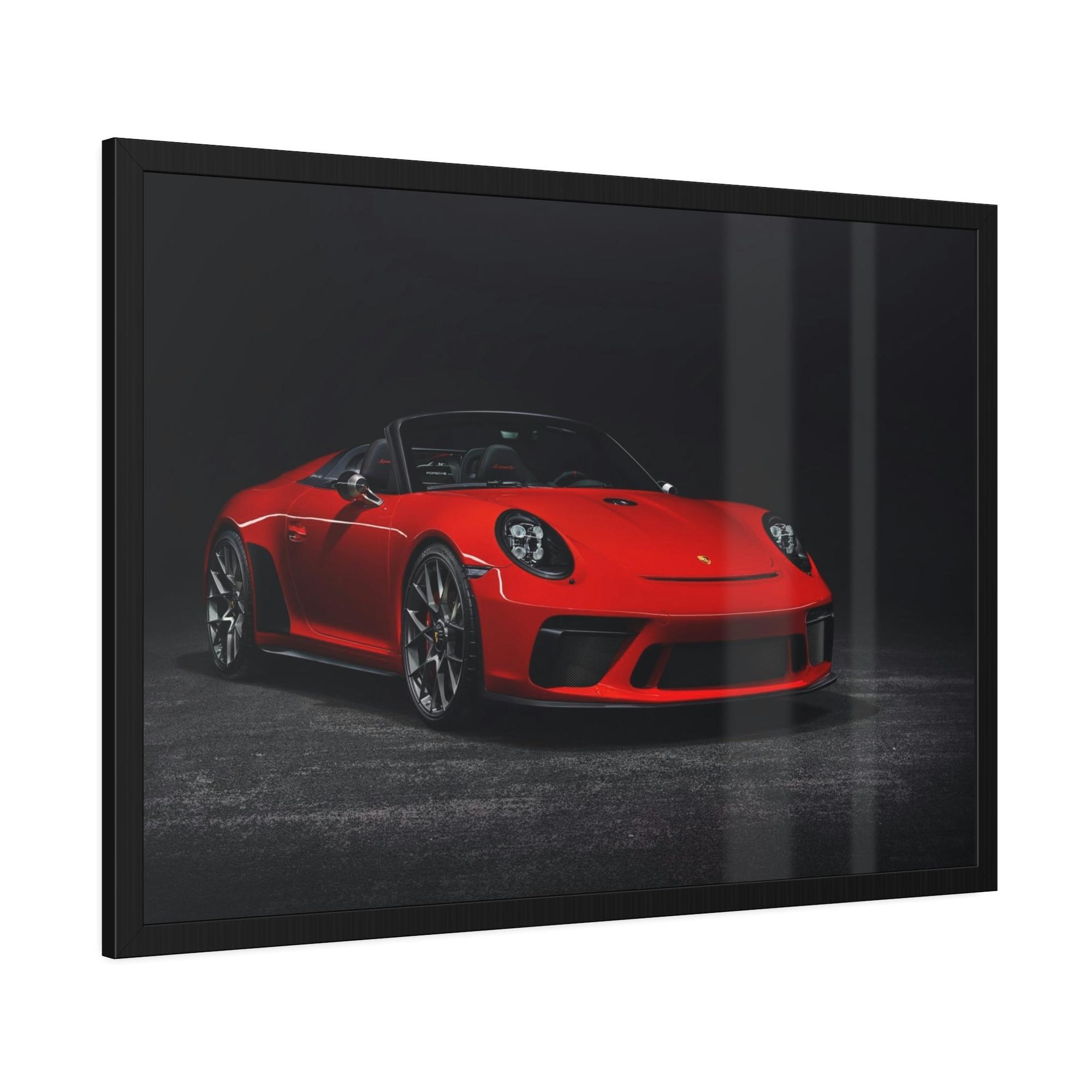 Porsche A Classic in the Making: The Timeless Appeal of a Red Porsche on Canvas & Poster
