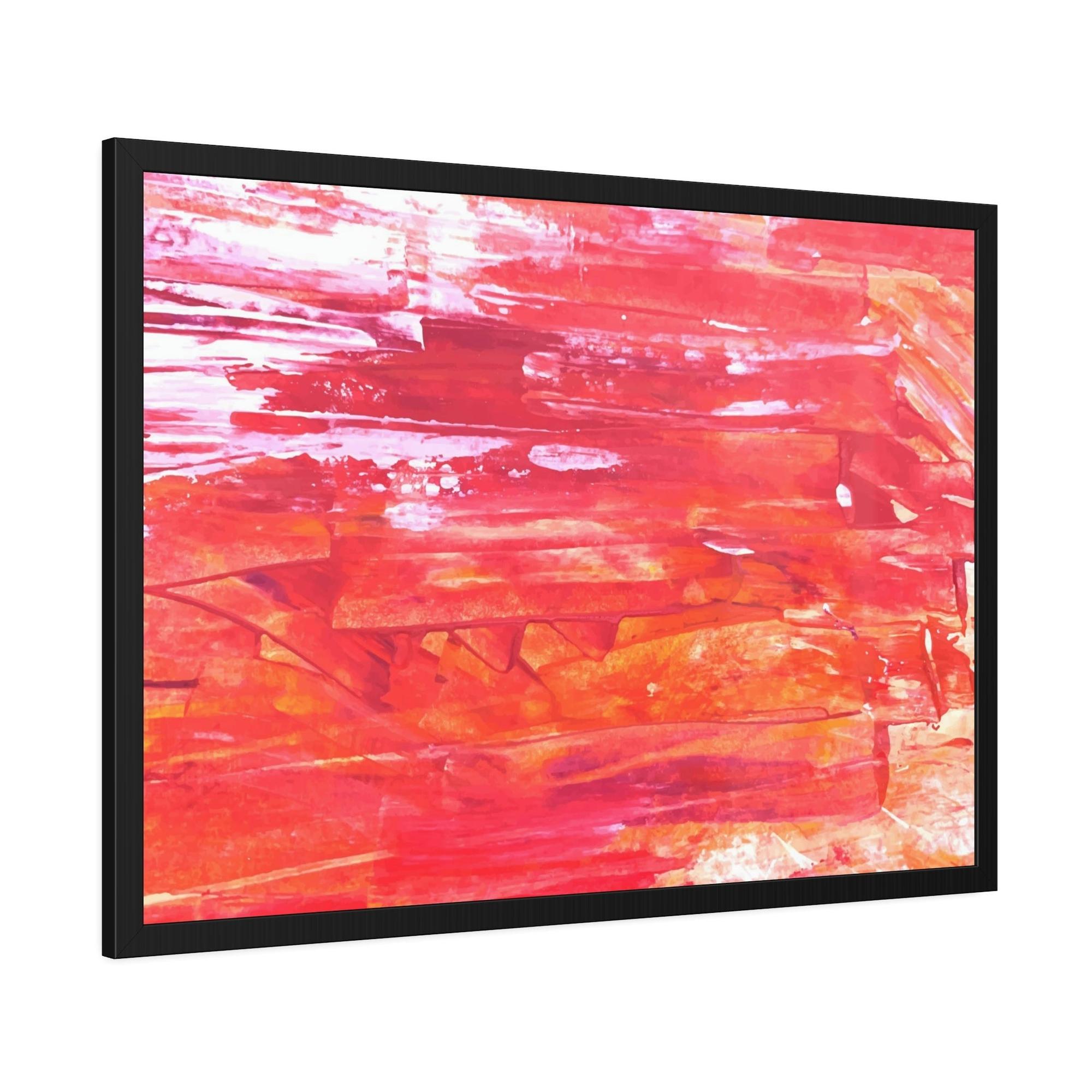 Red Abstract Art Red Inspiration: A Mesmerizing Print on Natural Canvas for Your Wall Decor