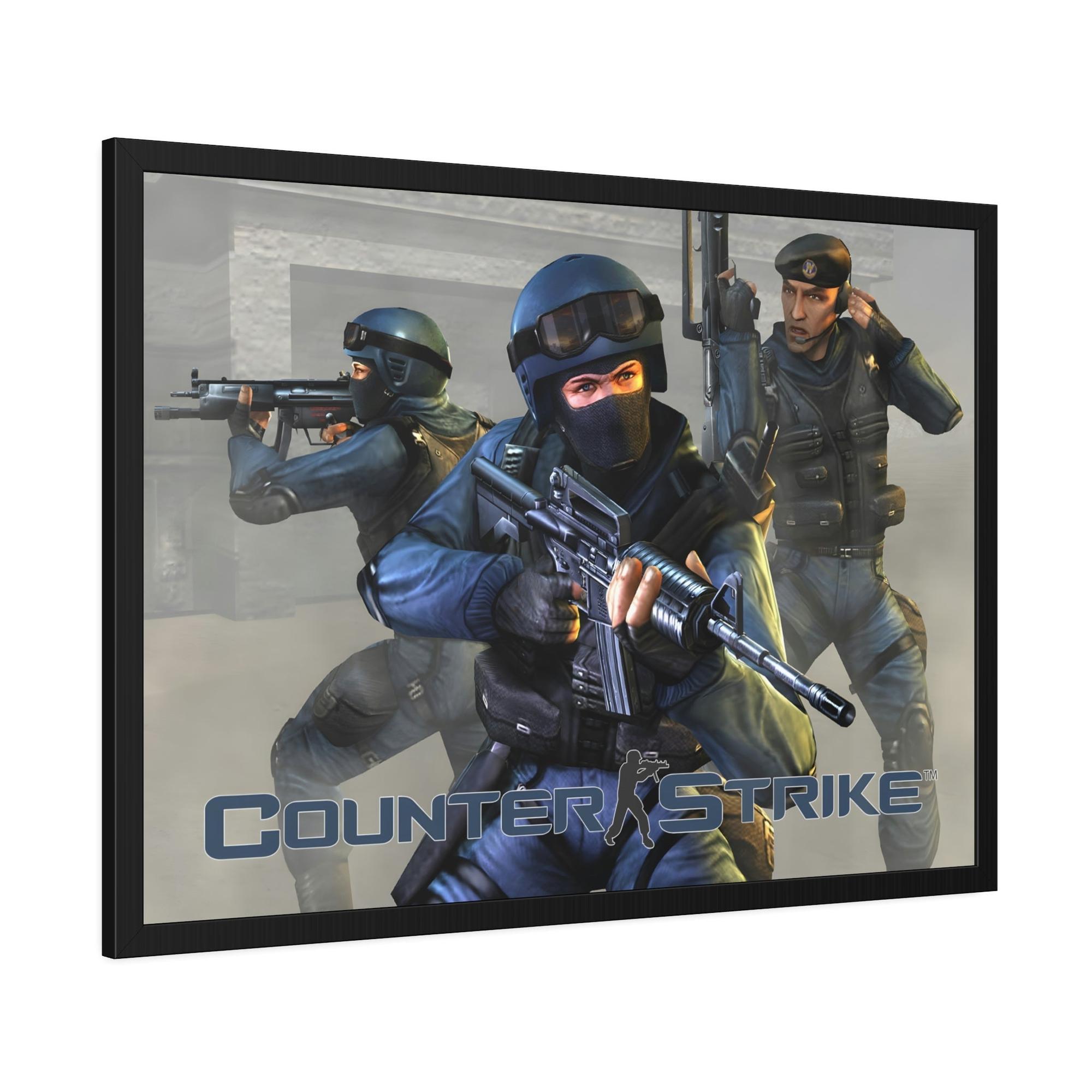 Counter Strike Game On: Iconic Counter Strike Poster as Framed Wall Art