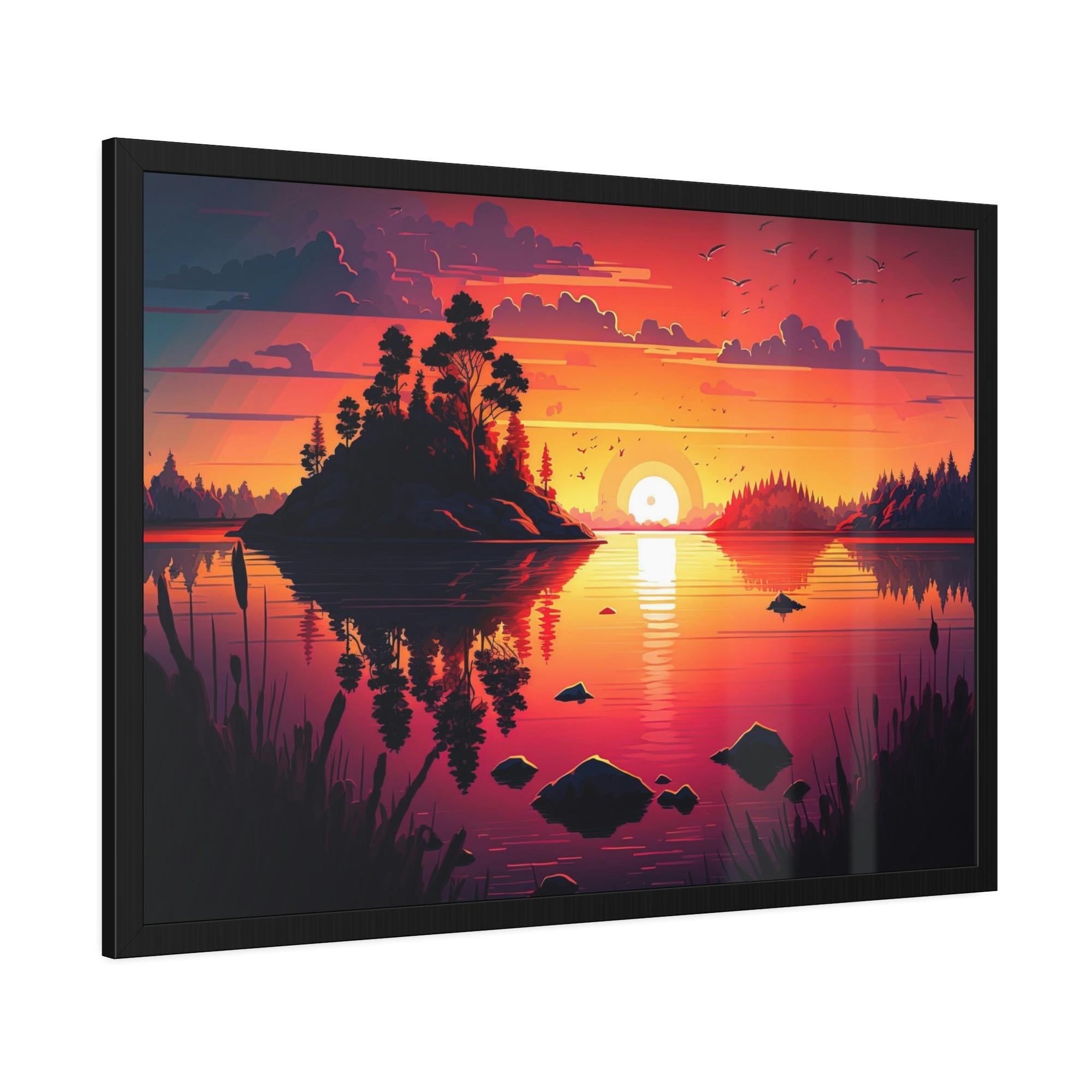 Lakes And Rivers The Majesty of Lakes and Rivers: Natural Canvas Wall Art of Stunning Scenery
