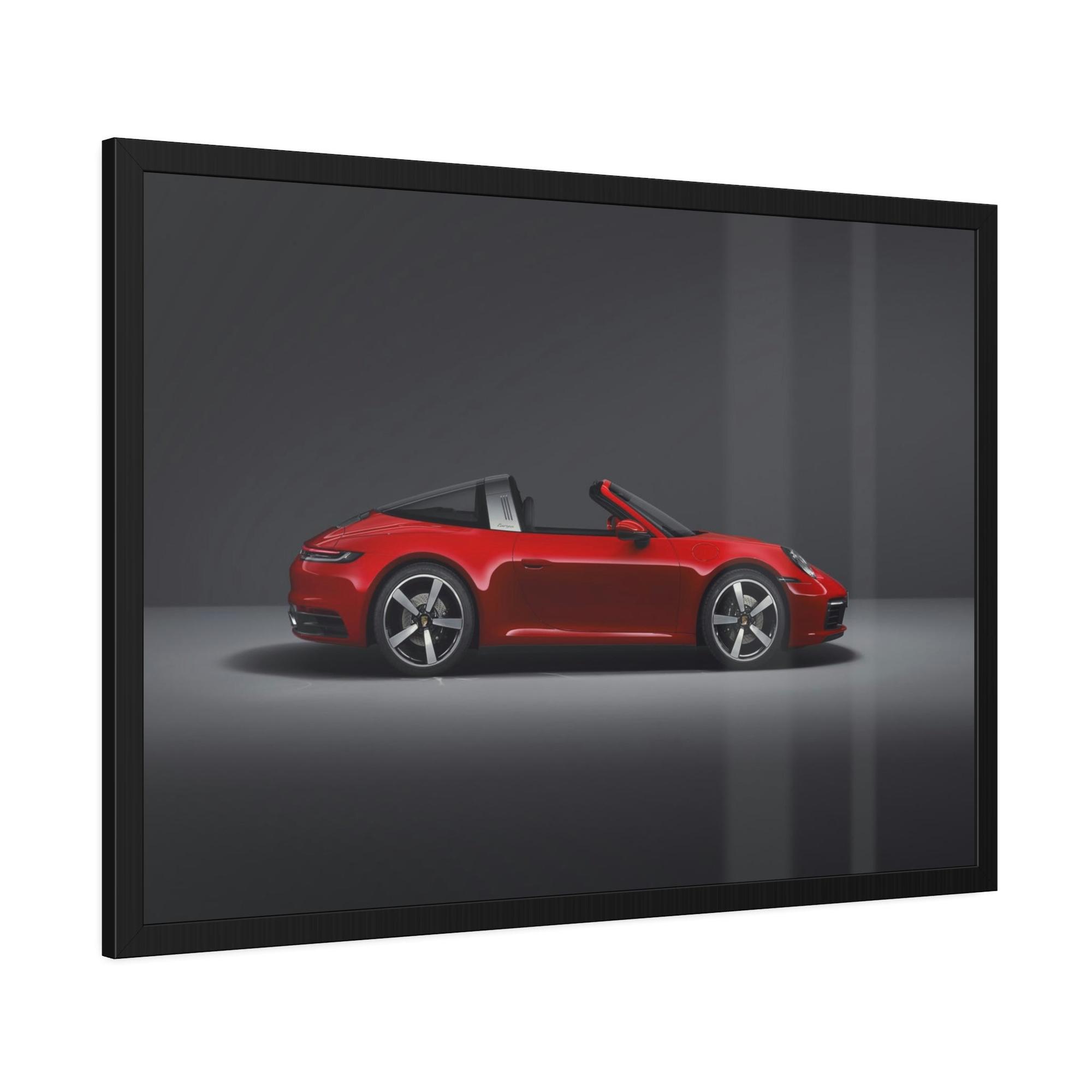 Porsche Ravishing Red: Canvas Wall Art Print of a Sleek and Stylish Red Porsche