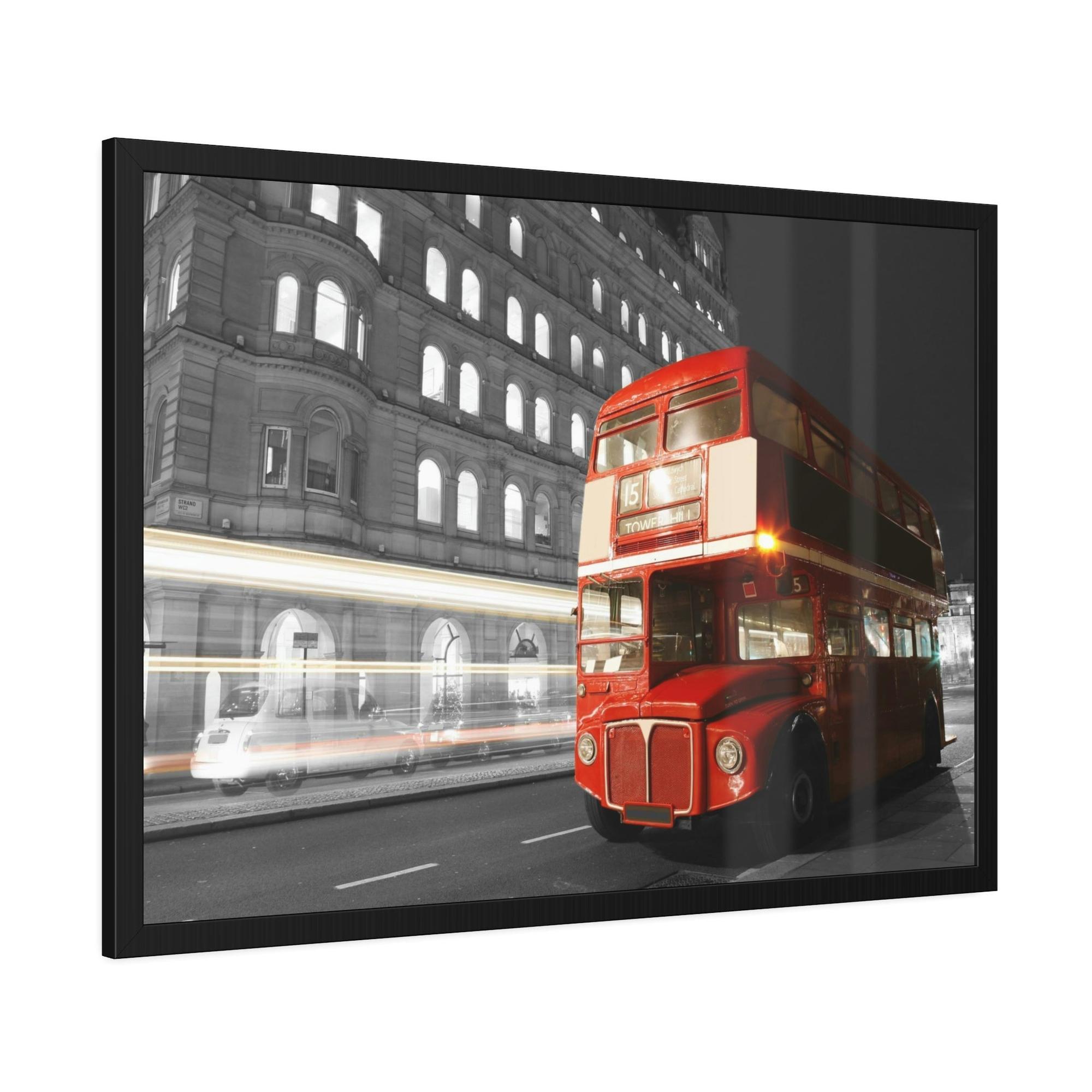 Bus Urban Rhythms: Bus Commute on Canvas & Poster Wall Art