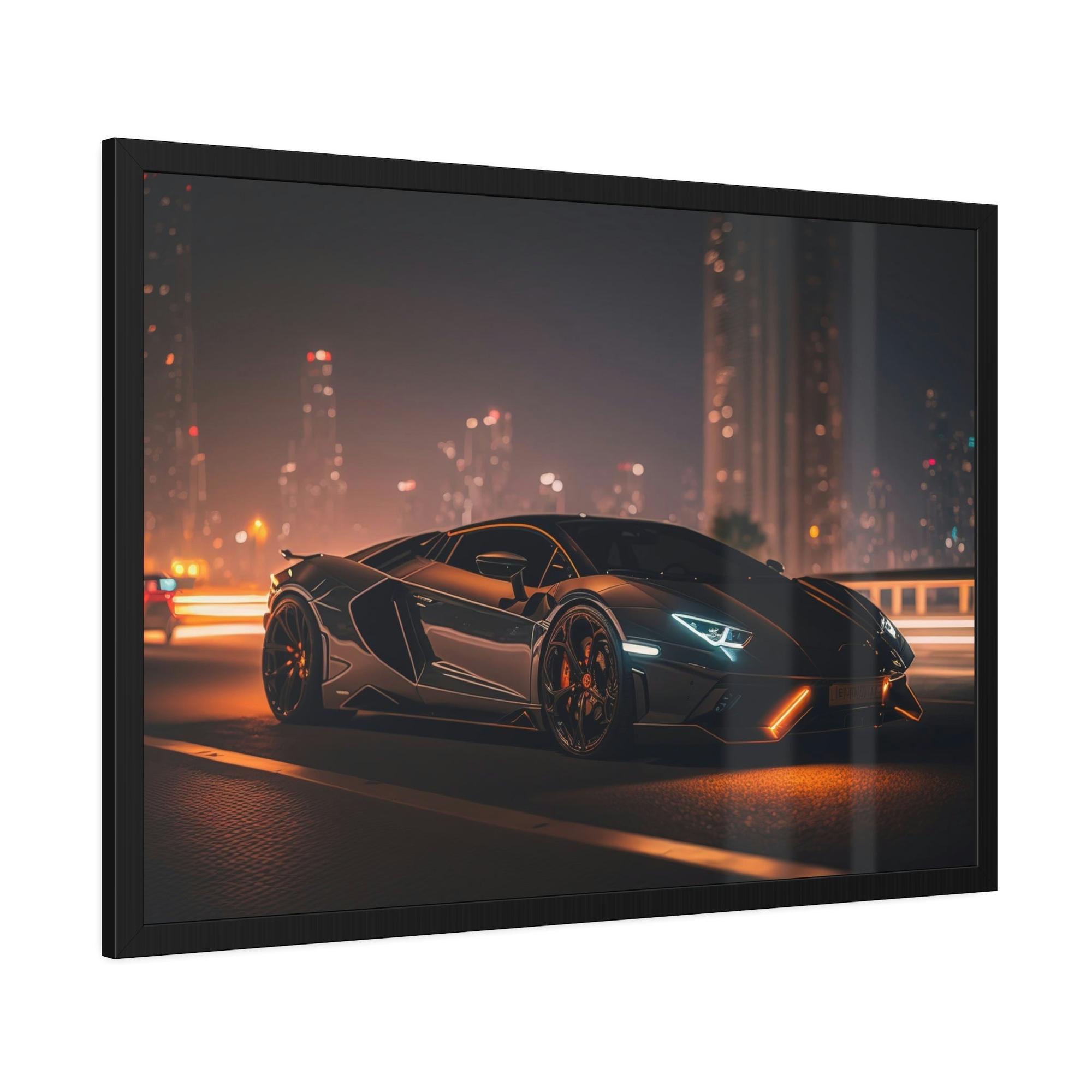 Lamborghini Exquisite Performance: Lamborghini Framed Poster & Canvas and Wall Art Decor