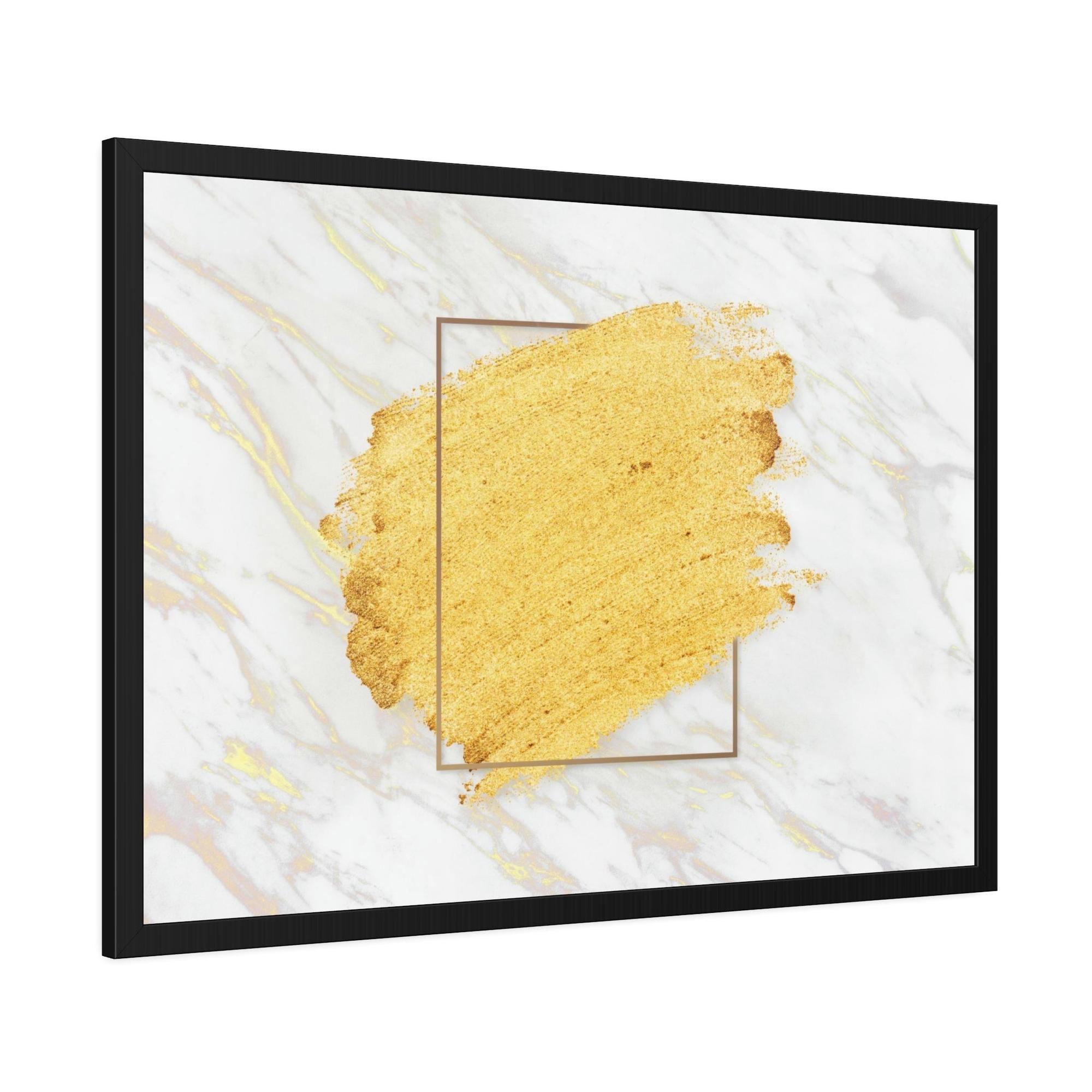 Gold Abstract Art Golden Reflections: Captivating Print on Canvas of Abstract Gold Wall Art
