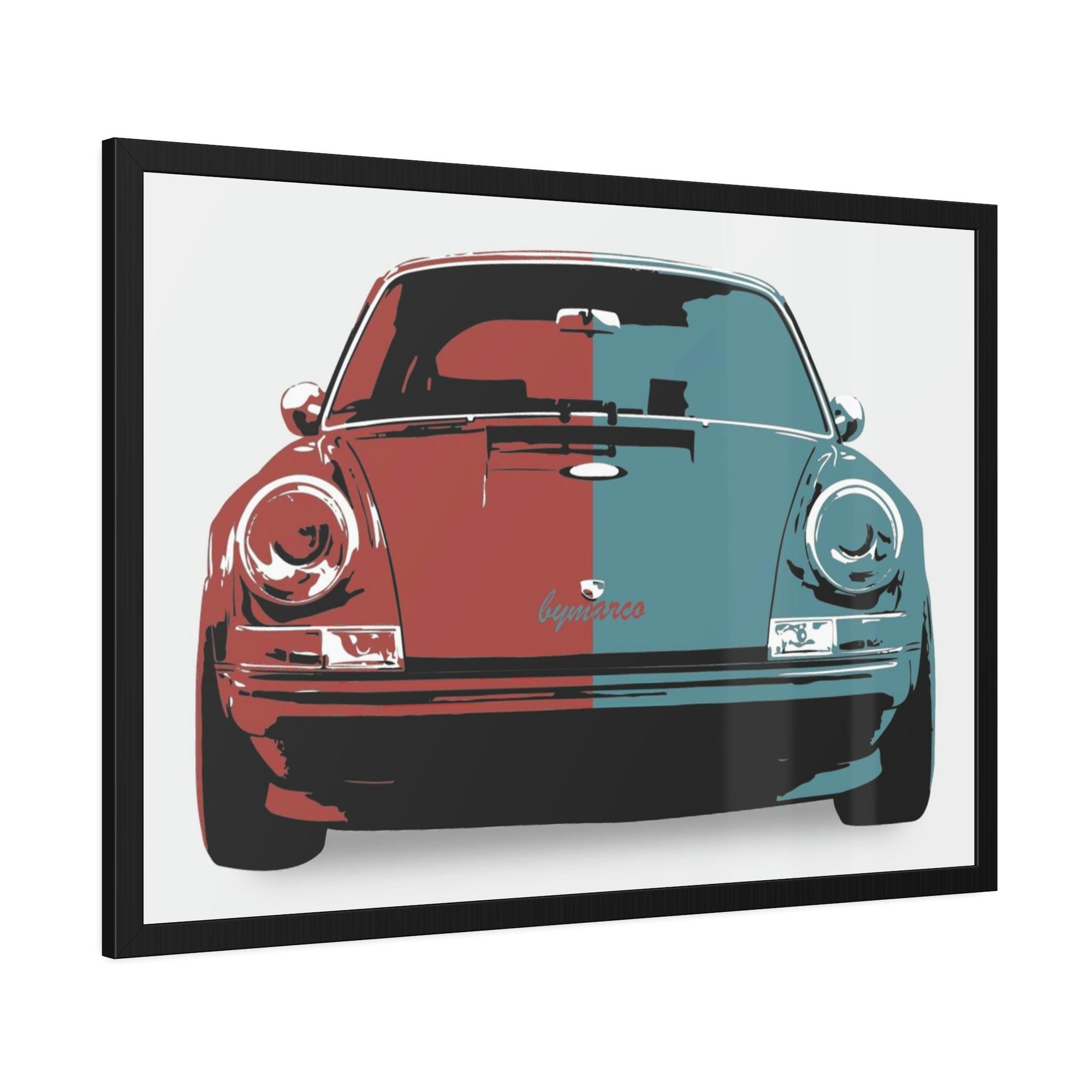 Porsche Abstract Porsche Beauty: Natural Canvas and Framed Prints