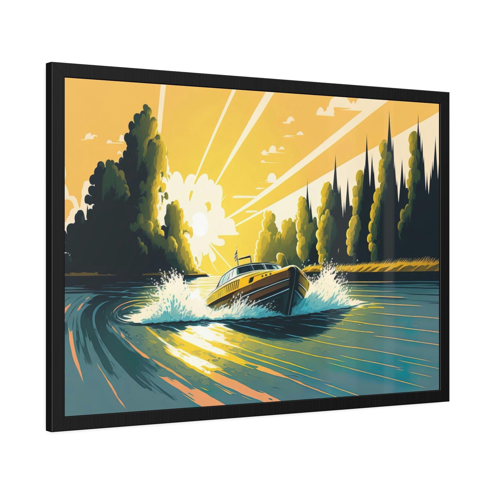 Lakes And Rivers Nature's Palette: Framed Poster & Canvas of Colorful Lakes and Rivers