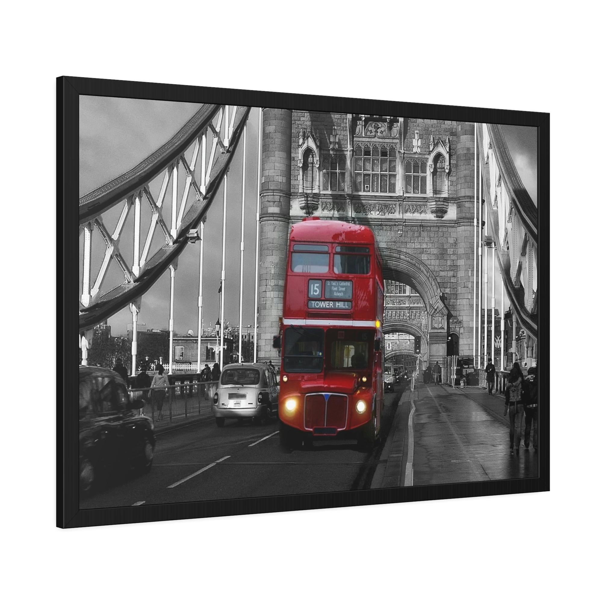 Bus City Rhythms: High-Quality Print on Canvas & Poster portraying a Vibrant Bus