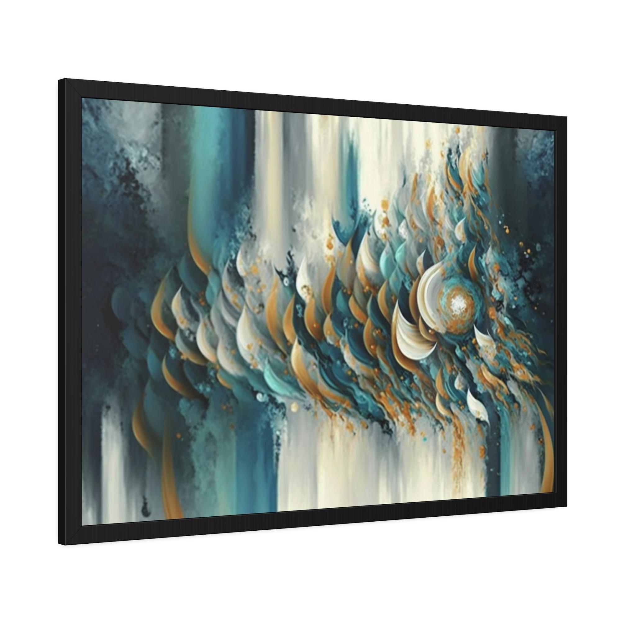 Teal Abstract Art Liquid Hues: Teal Abstraction