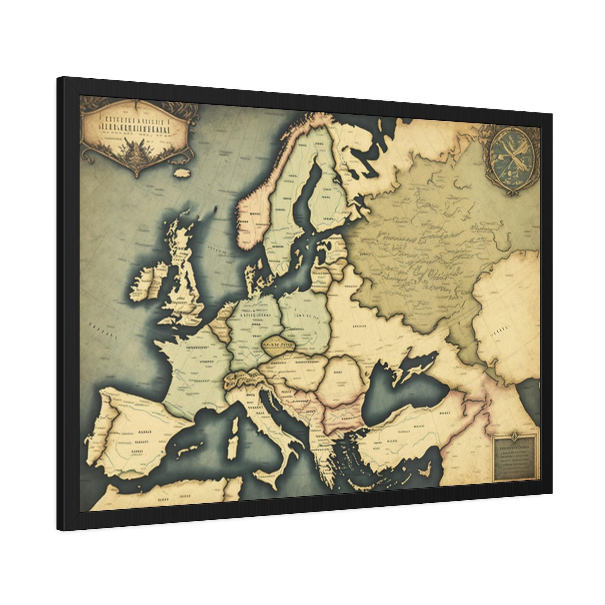 Vintage Maps Antique Adventure: A Painting of Vintage Maps on a Journey