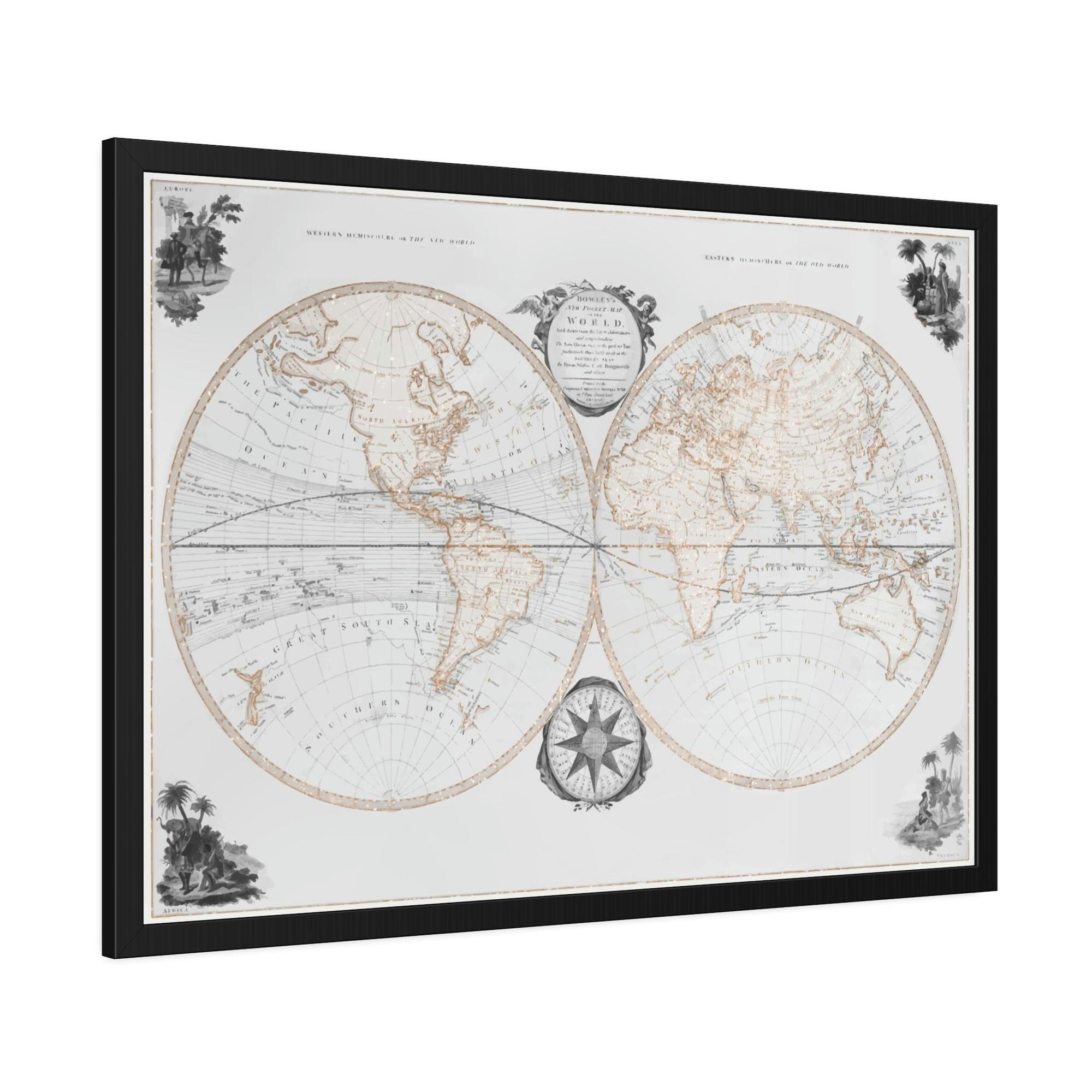 Vintage Maps Classic Cartography: A Painting of Vintage Maps as an Art Form