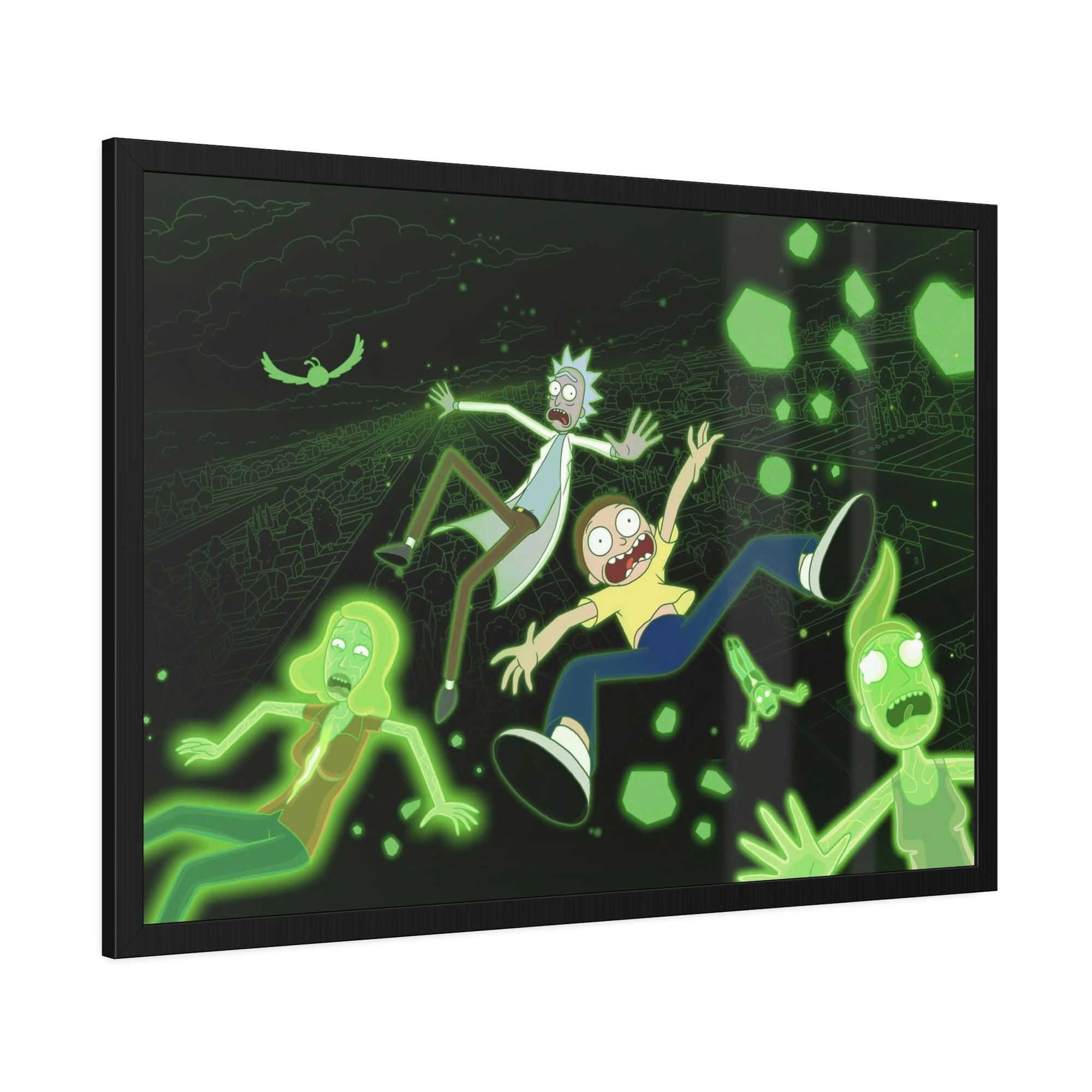 Rick And Morty Art Interdimensional Adventure: Rick and Morty Art Print on Canvas for Wall Art Enthusiasts