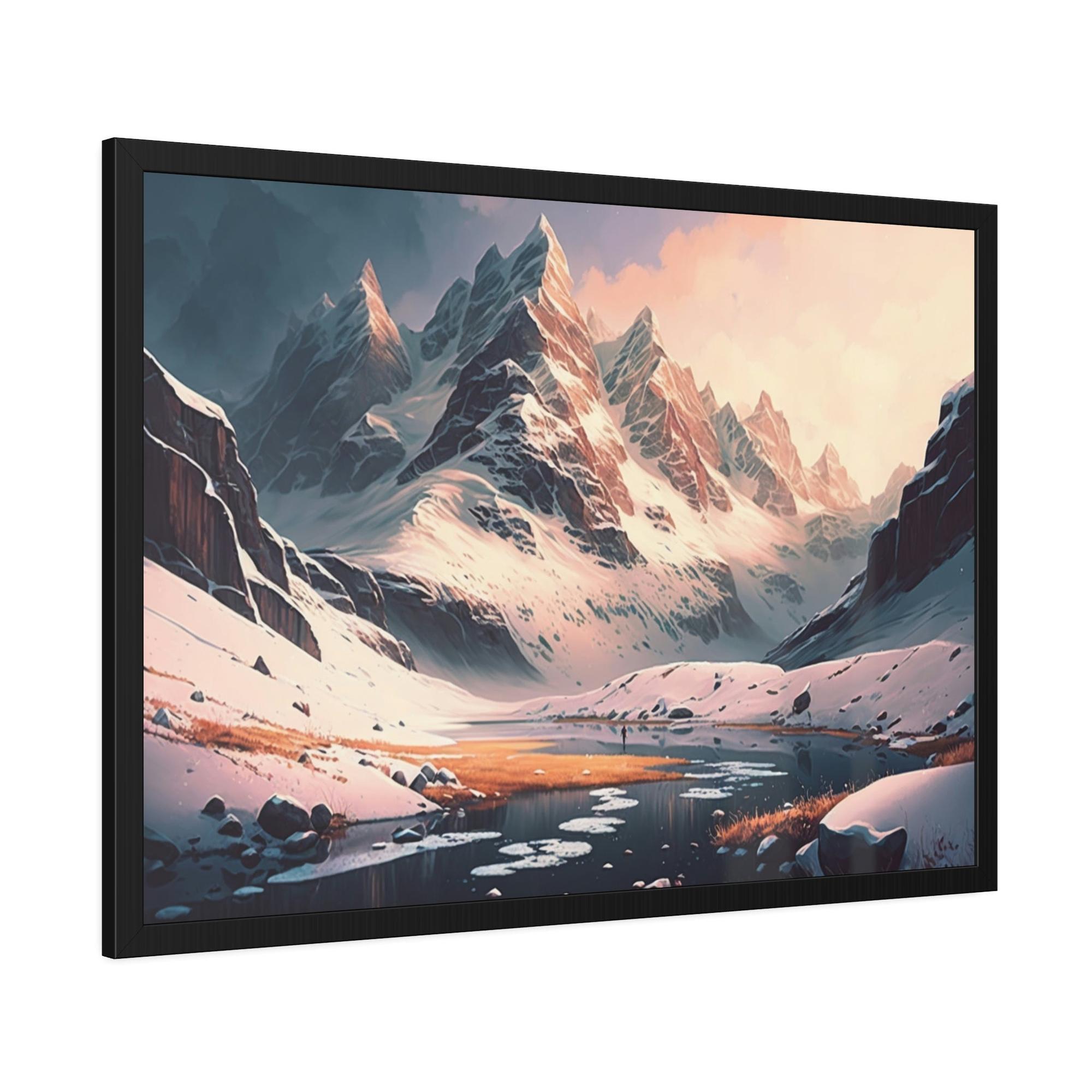 Mountains A Breathtaking View: An Artistic Expression of Mountain Landscapes on Canvas