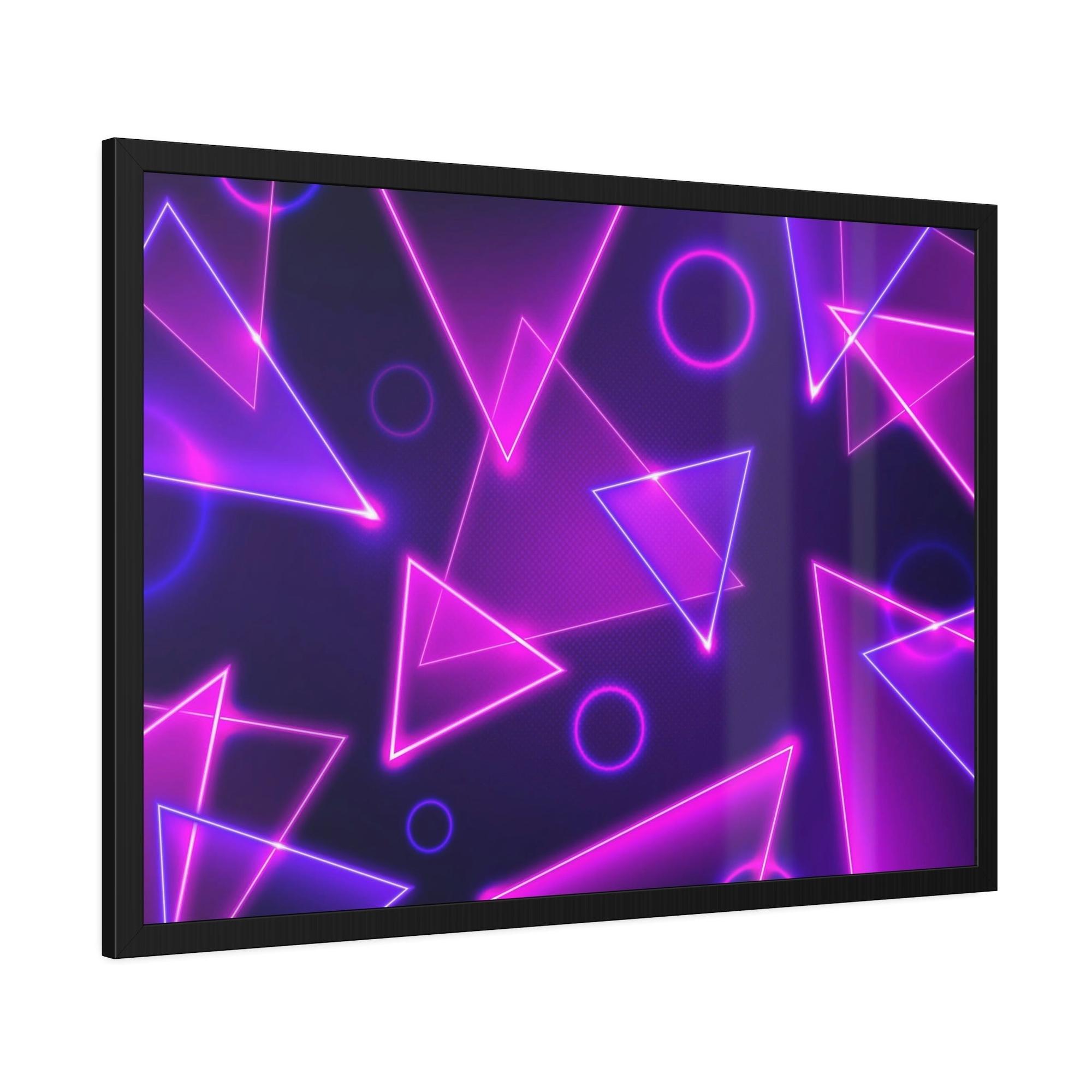 Neon Neon Symphony: Illuminating Wall Art Prints with Vibrant Colors on Canvas