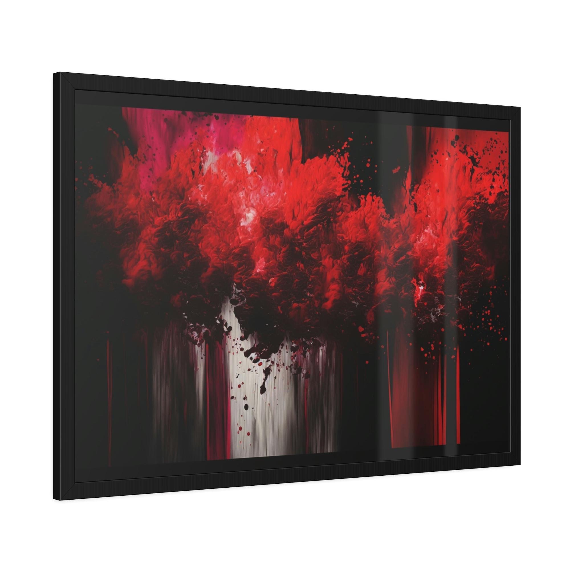 Red Abstract Art Crimson Chaos: Red Abstract Art