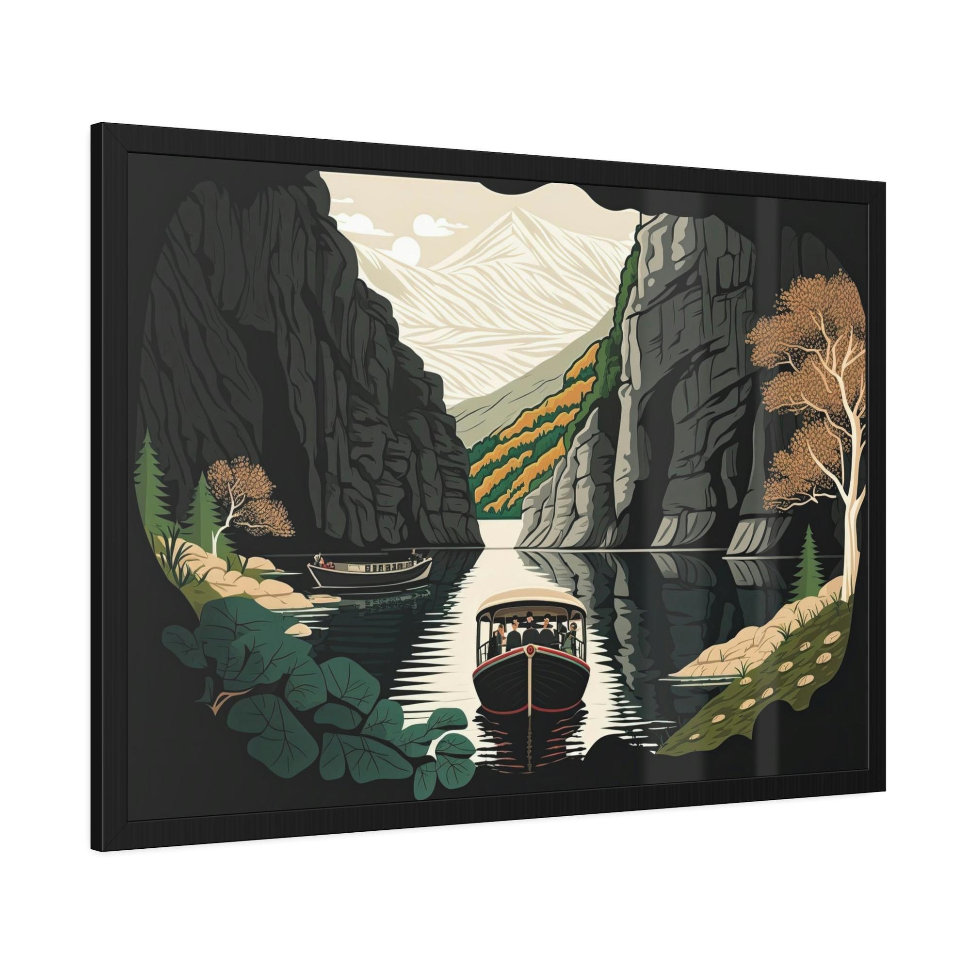 Lakes And Rivers Dancing Waters: Artful Canvas and Poster Print of Lakes and Rivers