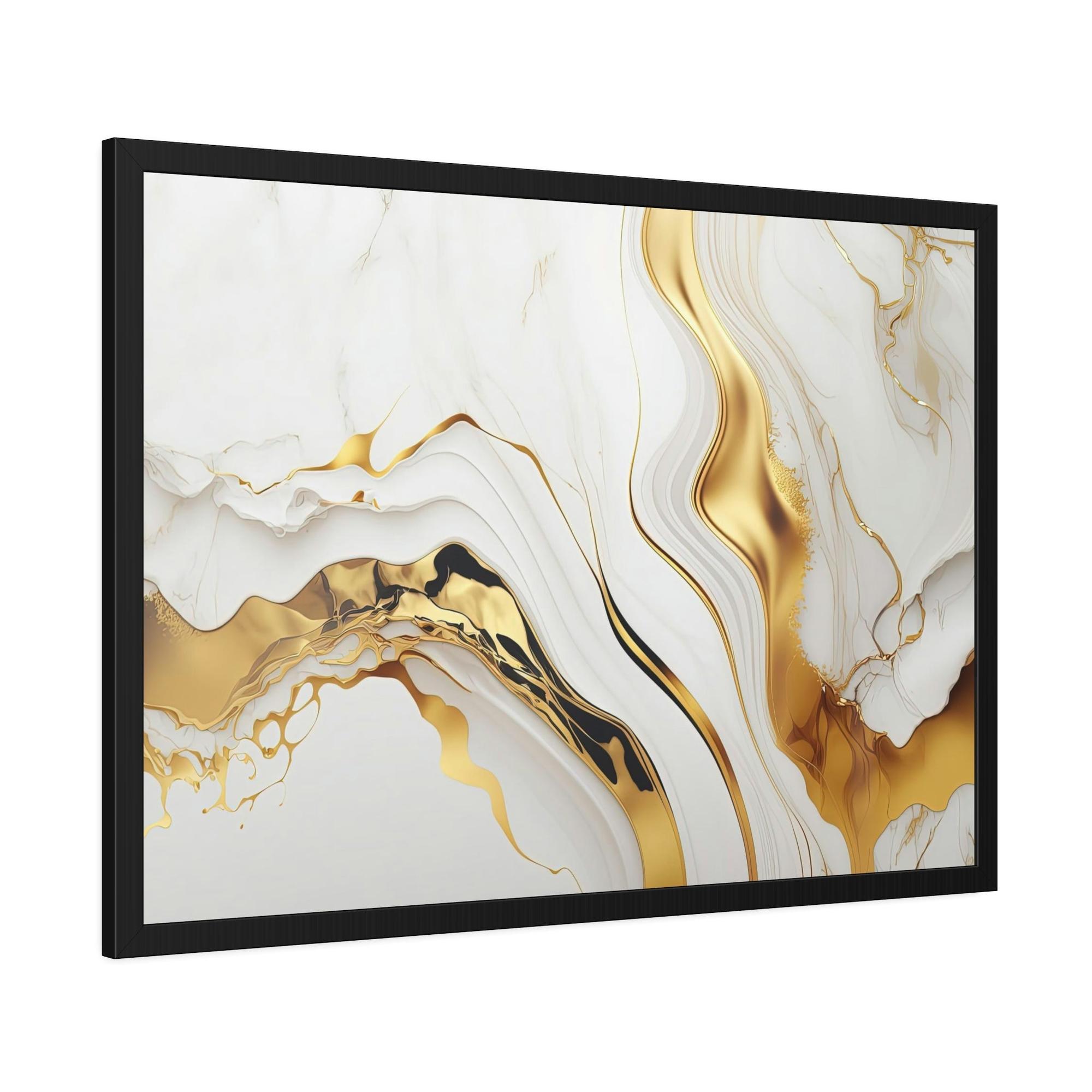 Gold Abstract Art Ethereal Radiance: Inspiring Canvas & Poster Wall Art of Gold Abstracts