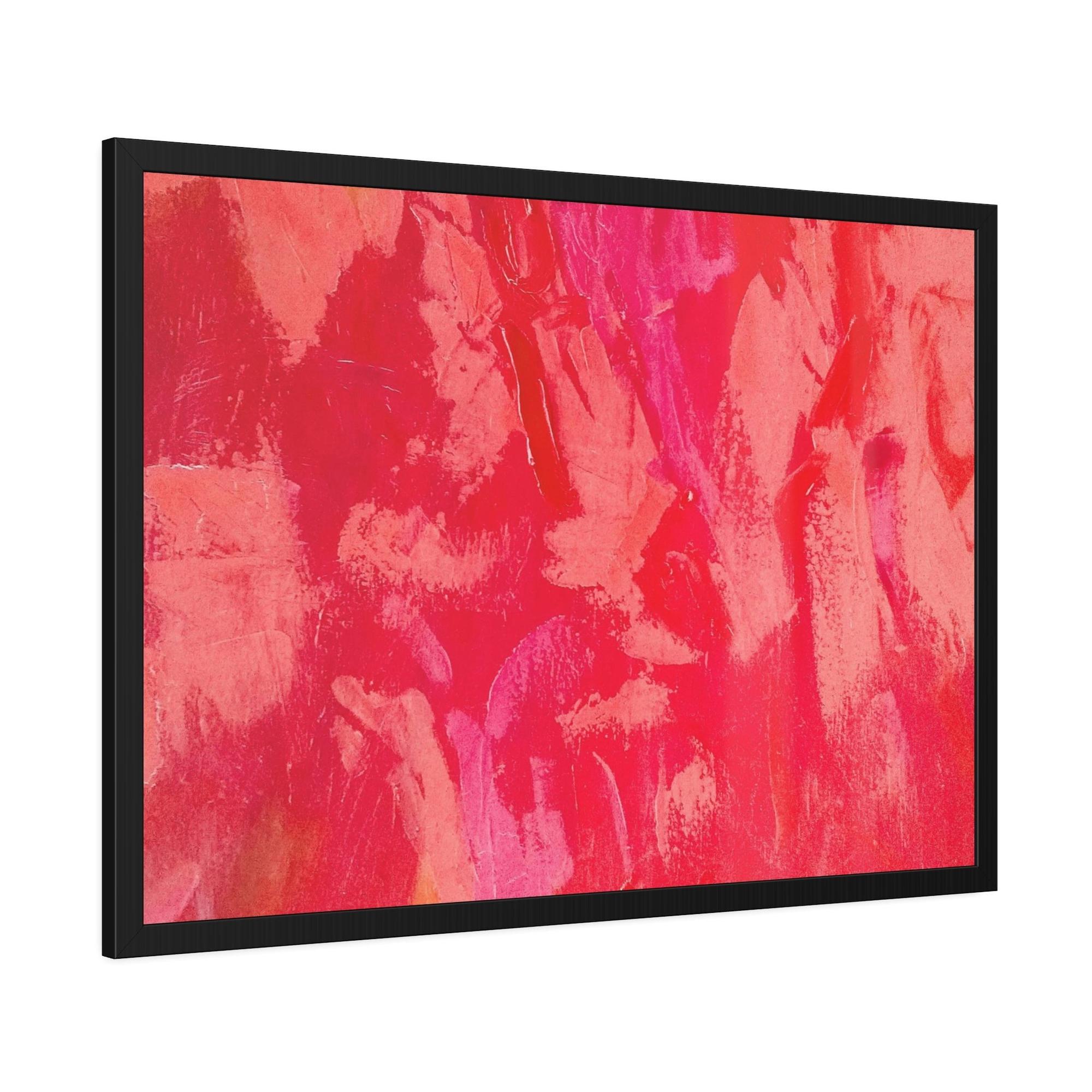 Red Abstract Art Vibrant Red: A Striking Print on Canvas to Add to Your Art Collection