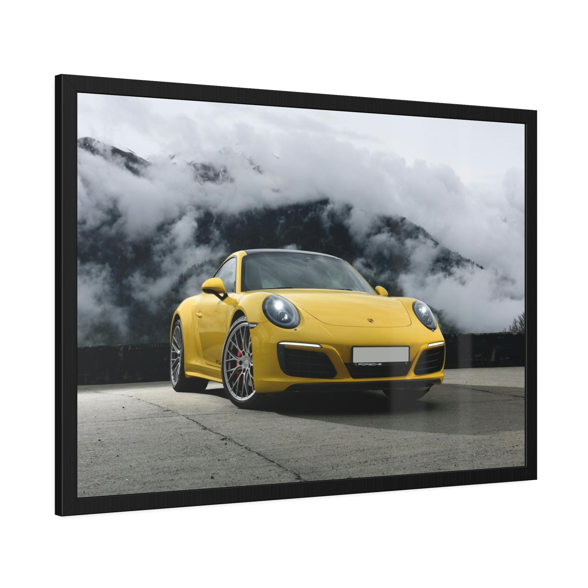Porsche Porsche in the Mountains: A Scenic Canvas & Poster Print for Adventurers
