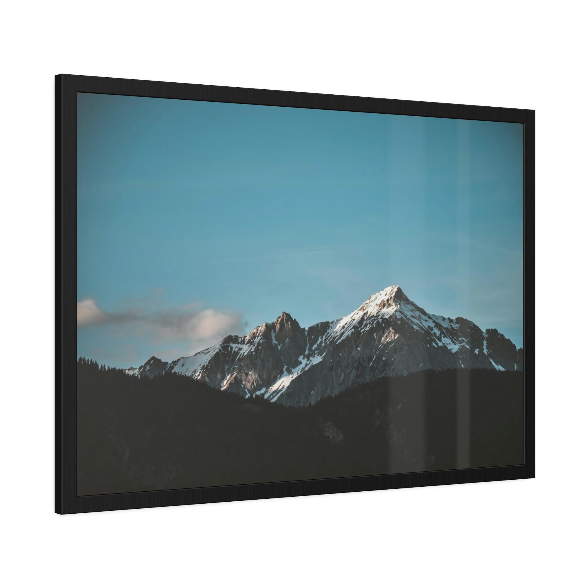 Mountains Majestic Peaks: Natural Canvas and Framed Poster of Mountain Ranges