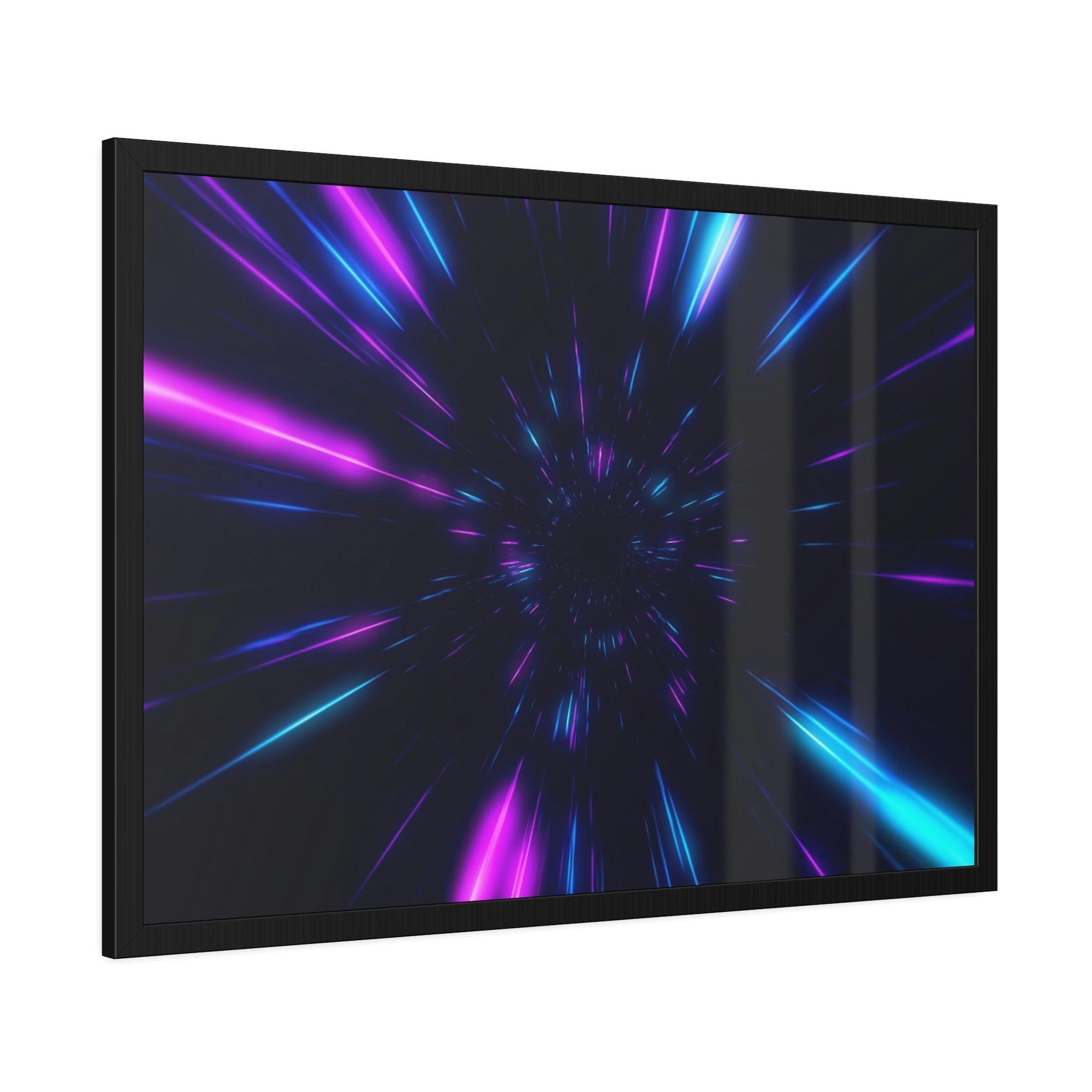 Neon Illuminated Impressions: Neon-themed Wall Art Prints on High-Quality Canvas & Poster