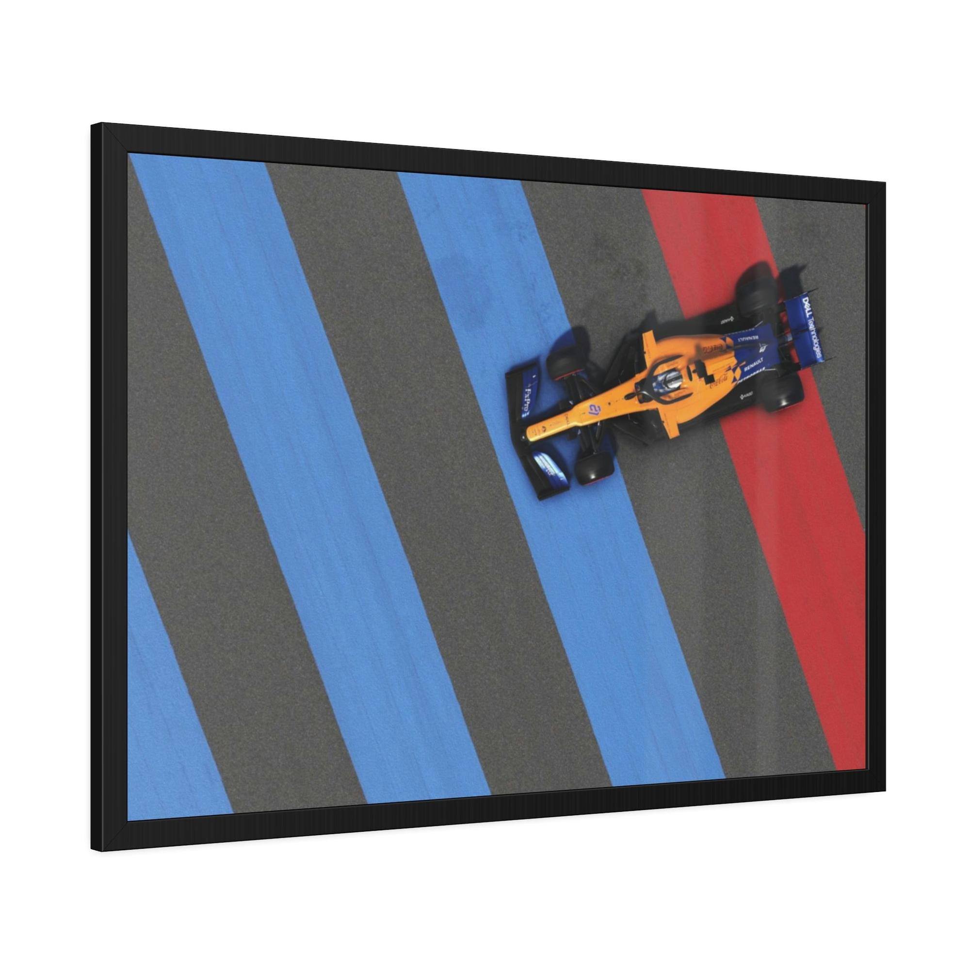 F1 Racing Thrills: Framed Poster & Canvas of F1 Cars in Action