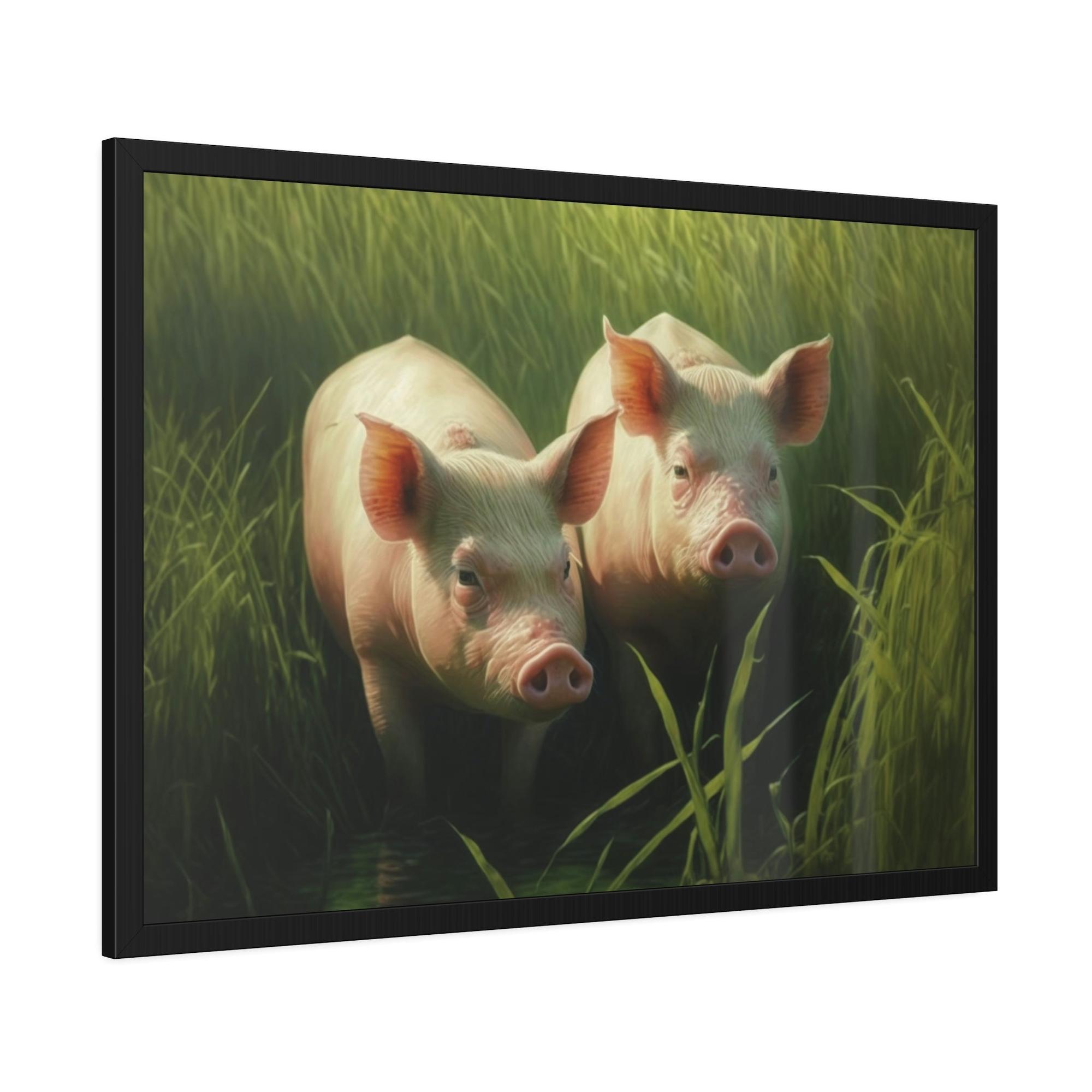 Pigs From Mud to Magic: A Joyful Gathering of Playful Pigs in the Meadow