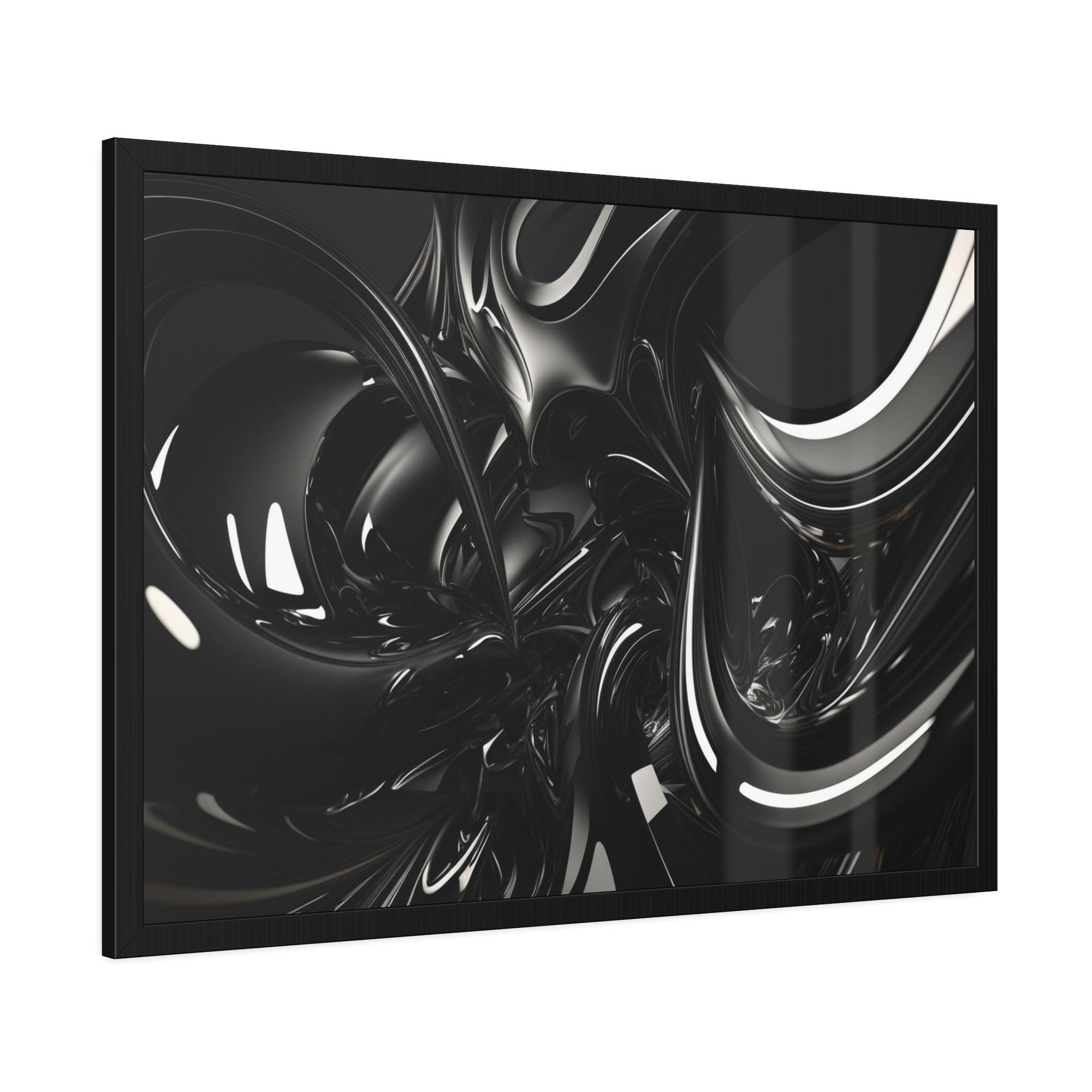 Black Black is the New Black: Modern Black Art Print
