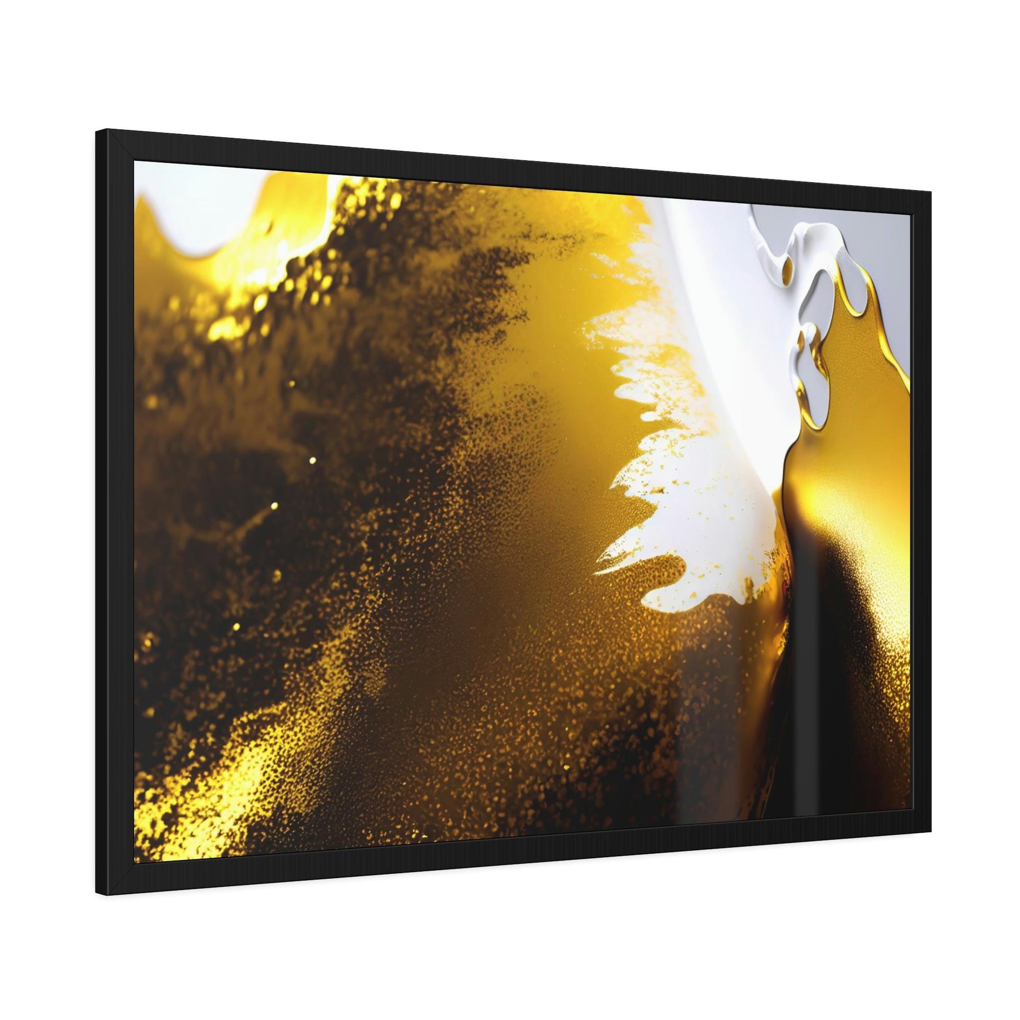 Gold Abstract Art Golden Abstractions: Print on Canvas of Abstract Gold Art