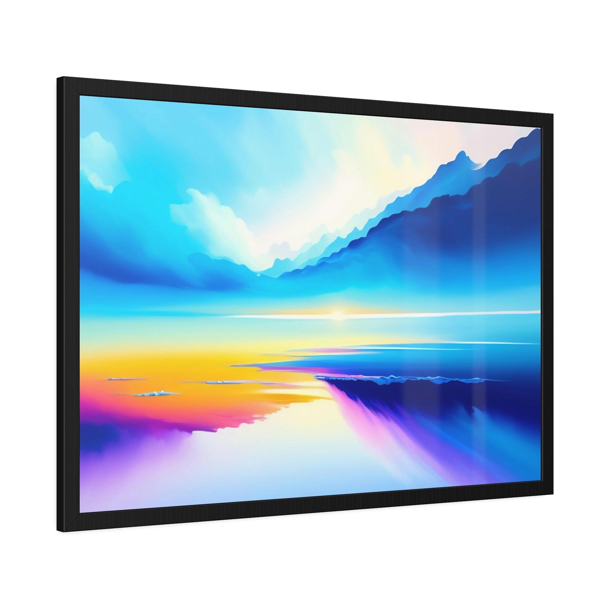 Lakes And Rivers Nature's Wonder: Wall Art of a Breathtaking Lakeside on Natural Canvas & Poster