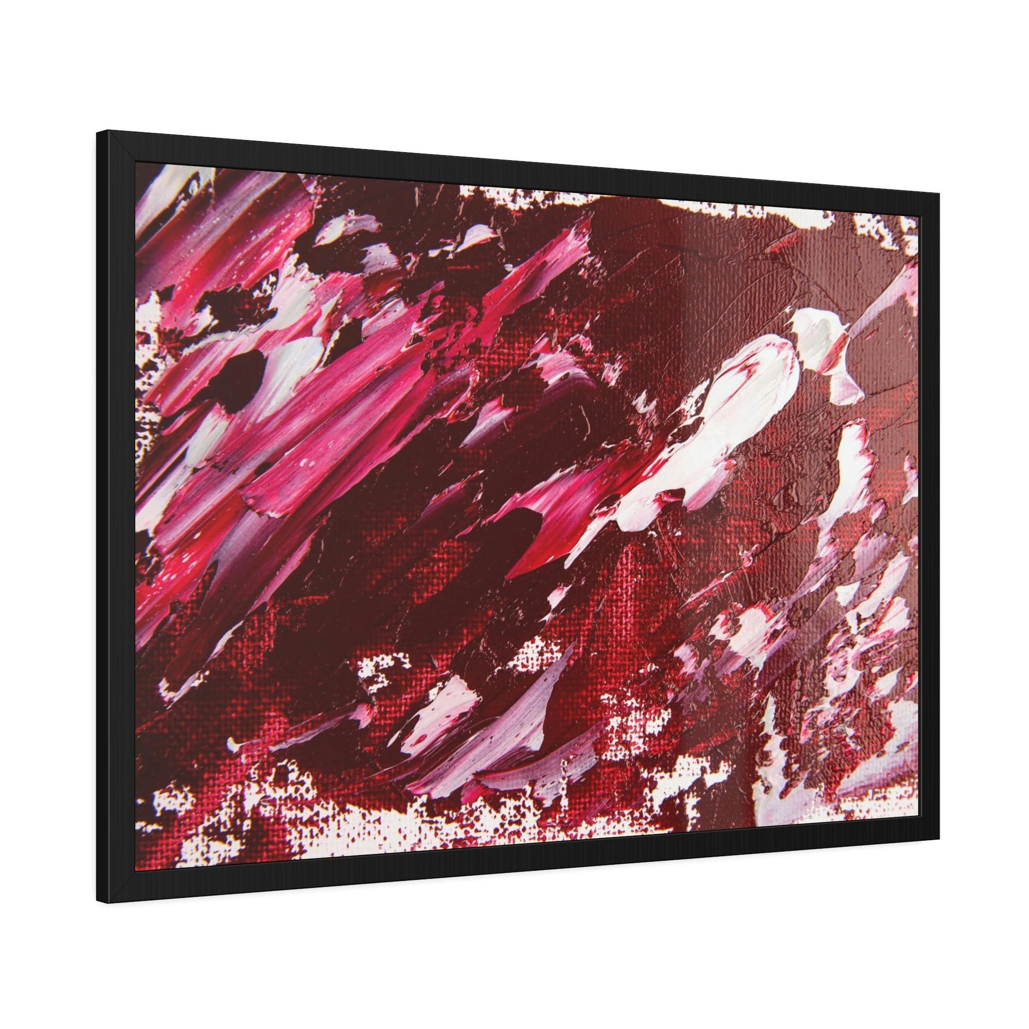 Red Abstract Art Red Fireworks: A Vibrant Print on Natural Canvas to Brighten Your Room