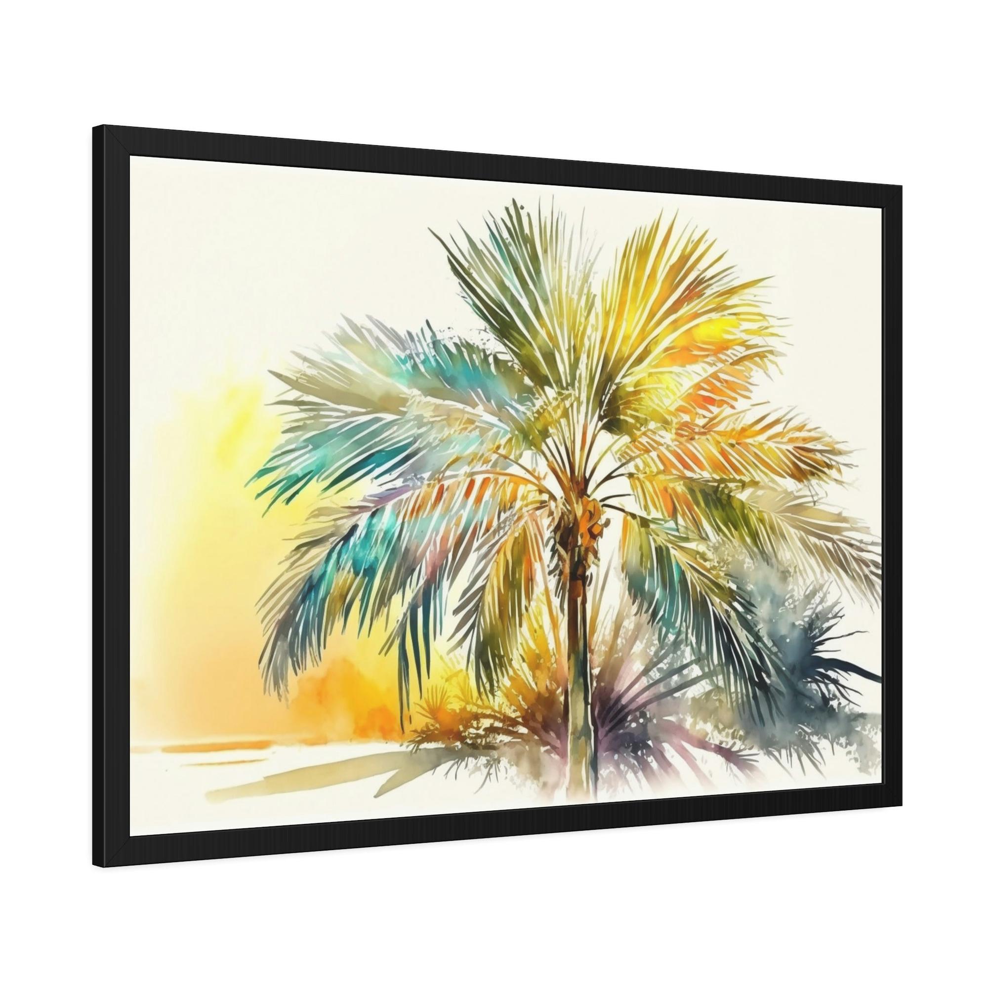 Palm Trees Framed Canvas Print of Palm Trees: Bringing the Tropics Indoors