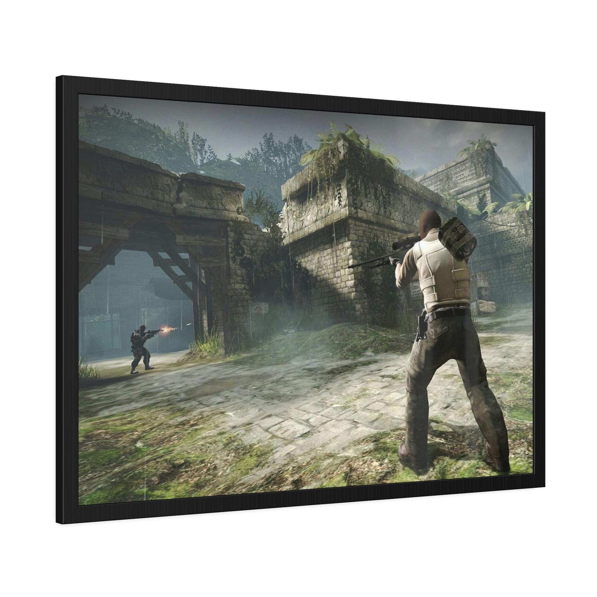 Counter Strike Counter Strike: Intense Gaming Wall Art on Natural Canvas & Poster