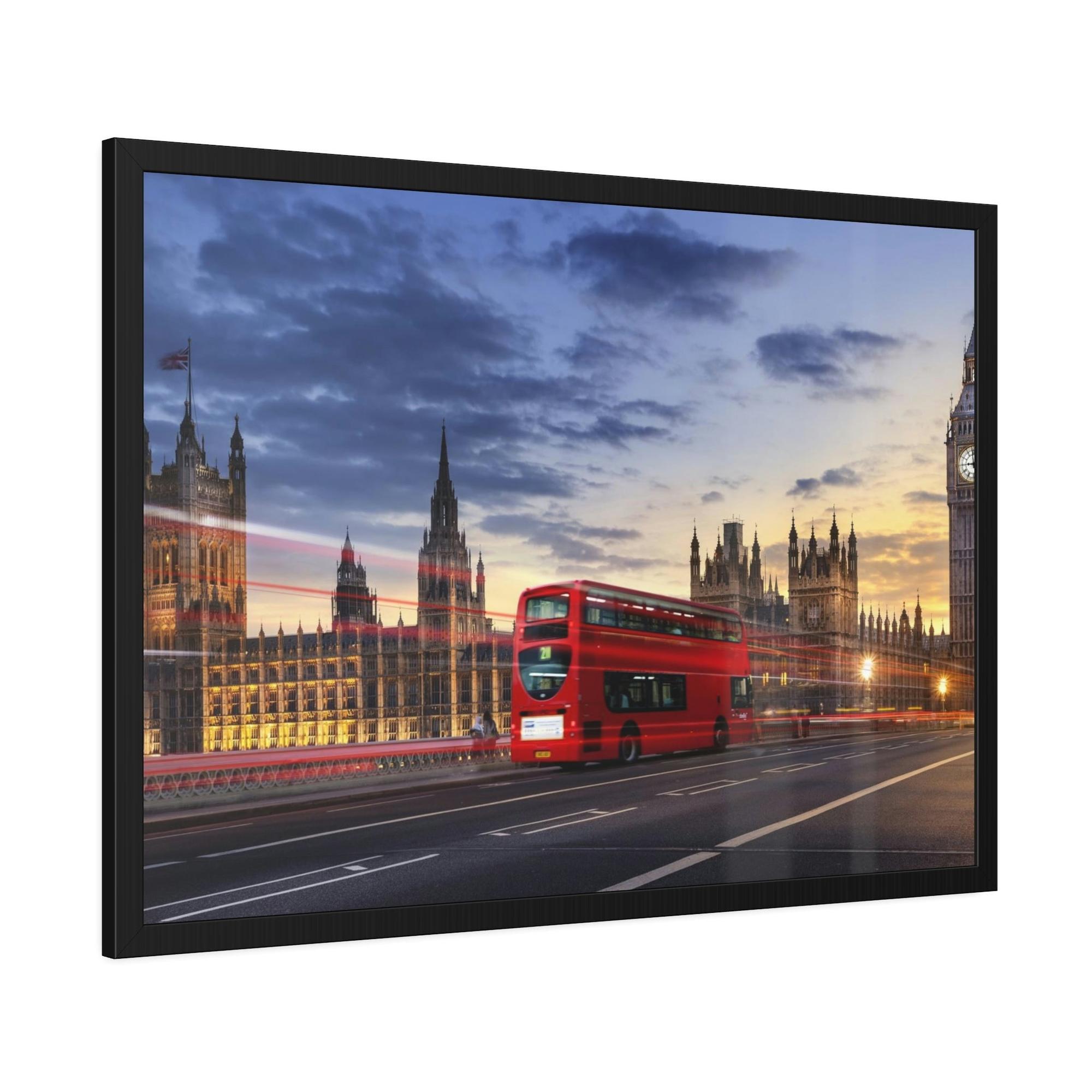 Bus Aesthetics of Transit: Artistic Poster & Canvas Showcasing a Stylish Bus