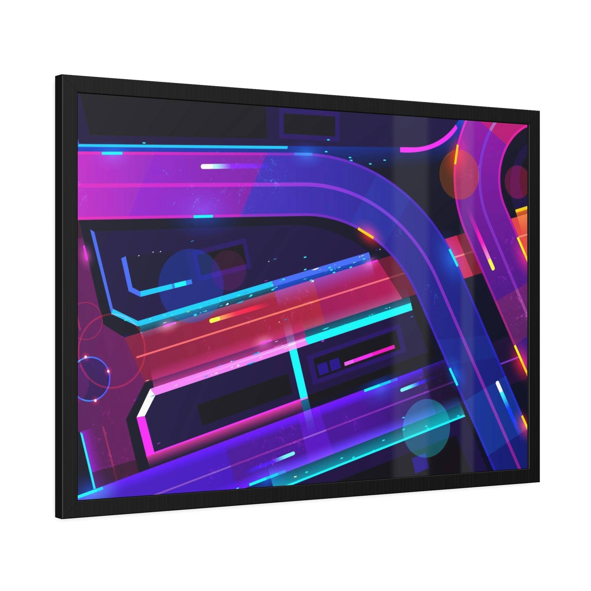 Neon Neon Fantasia: Captivating Framed Poster Art on Premium Canvas for Wall Decor