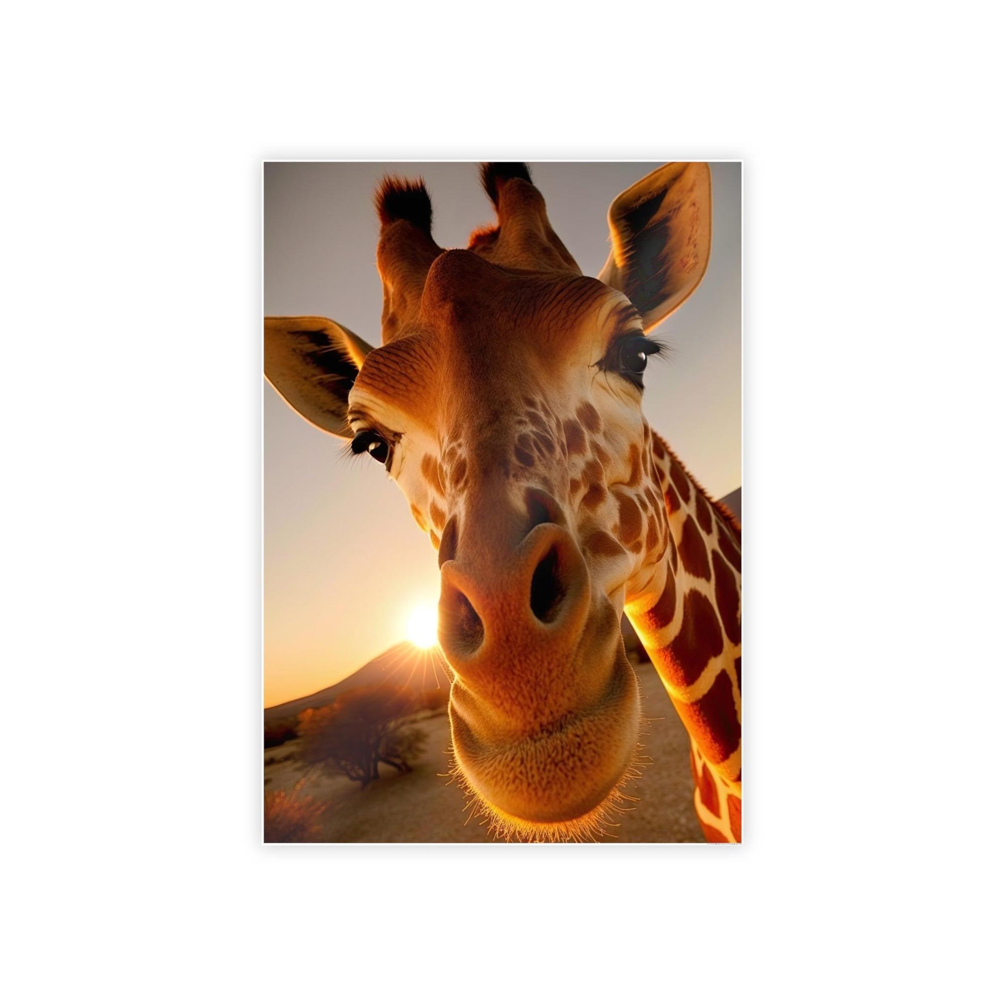 Giraffes Spotted Wonder: Canvas Wall Art Featuring a Close-Up of a Giraffe's Unique Pattern