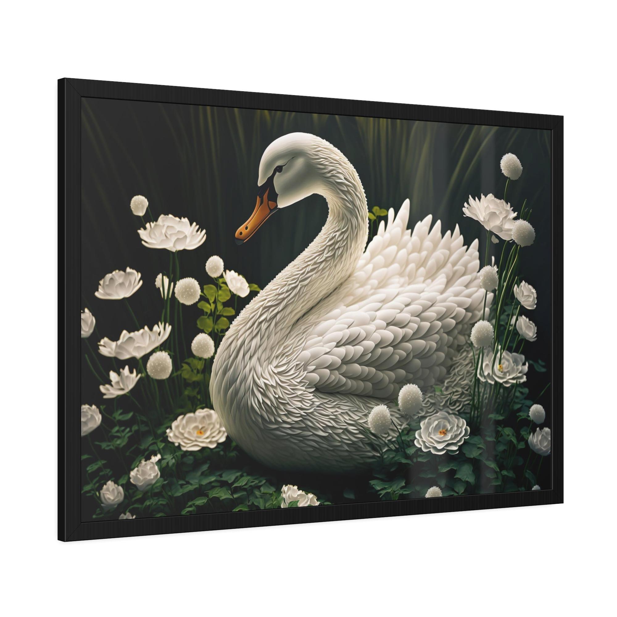 Swans Graceful Elegance: Wall Art Celebrating the Beauty and Poise of Swan