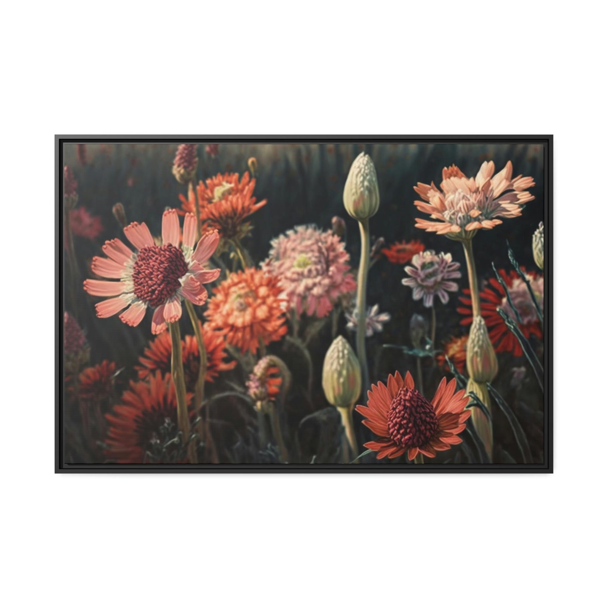 Flowers Vibrant Floral Delight: Framed Canvas & Posters Wall Art for a Splash of Color
