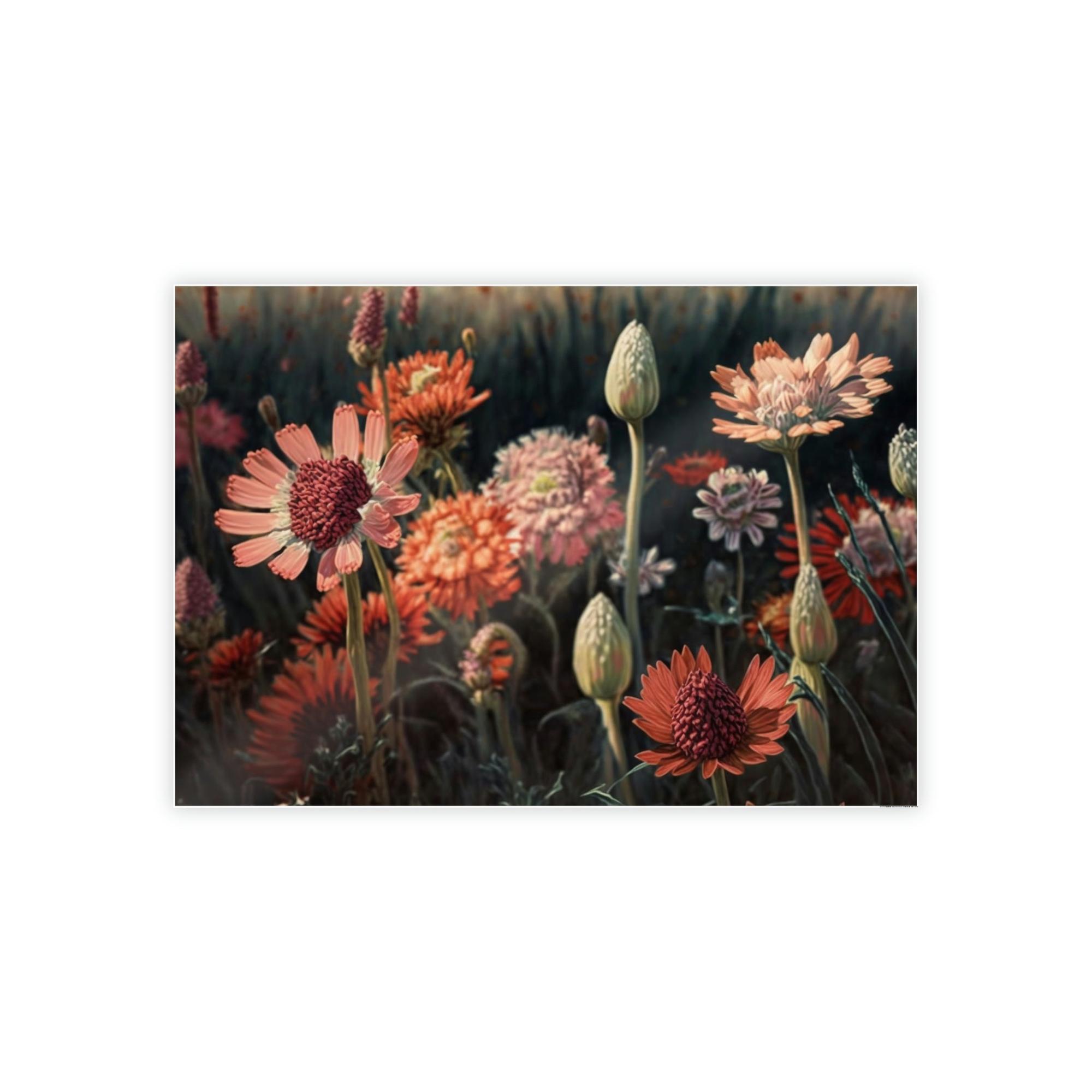 Flowers Vibrant Floral Delight: Framed Canvas & Posters Wall Art for a Splash of Color