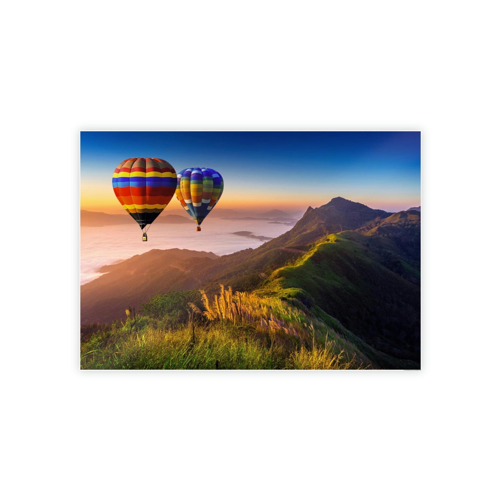 Hot Air Balloons Soaring High: A Beautiful Canvas Print of Colorful Hot Air Balloons