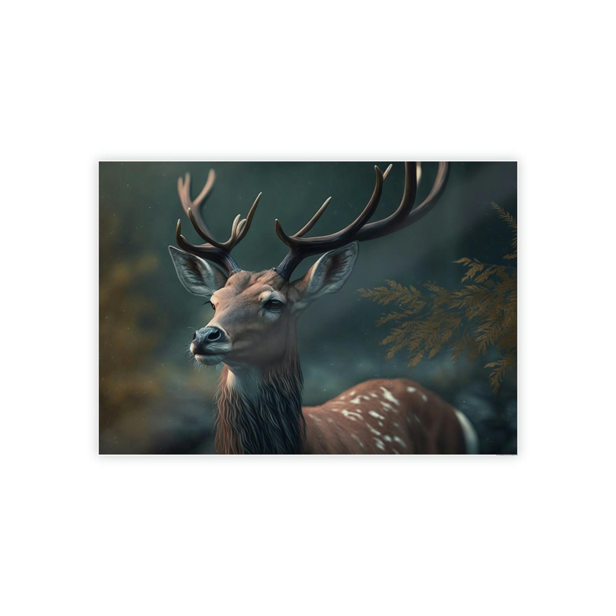 Deers Deer Portrait: A Canvas Wildlife Showcase