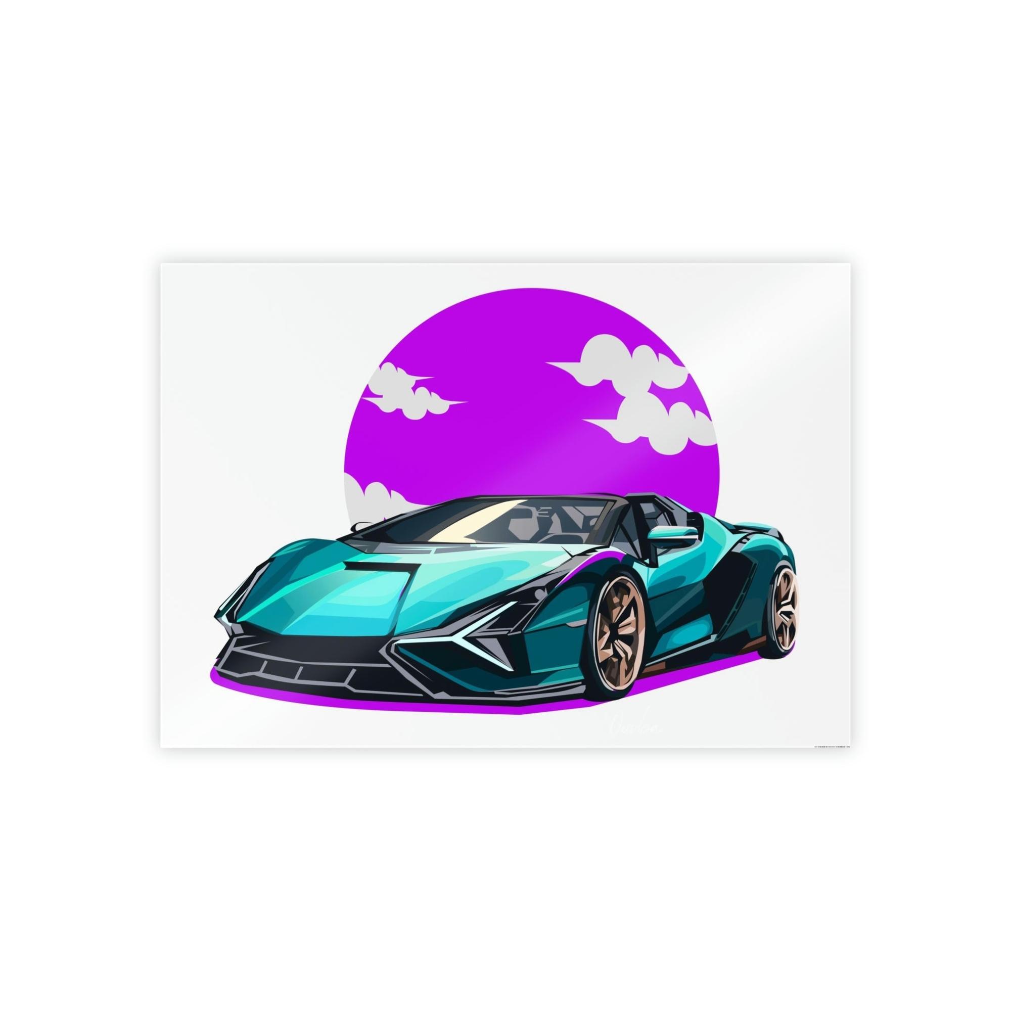 Lamborghini Art in Motion: Lamborghini Framed Canvas & Poster Masterpiece
