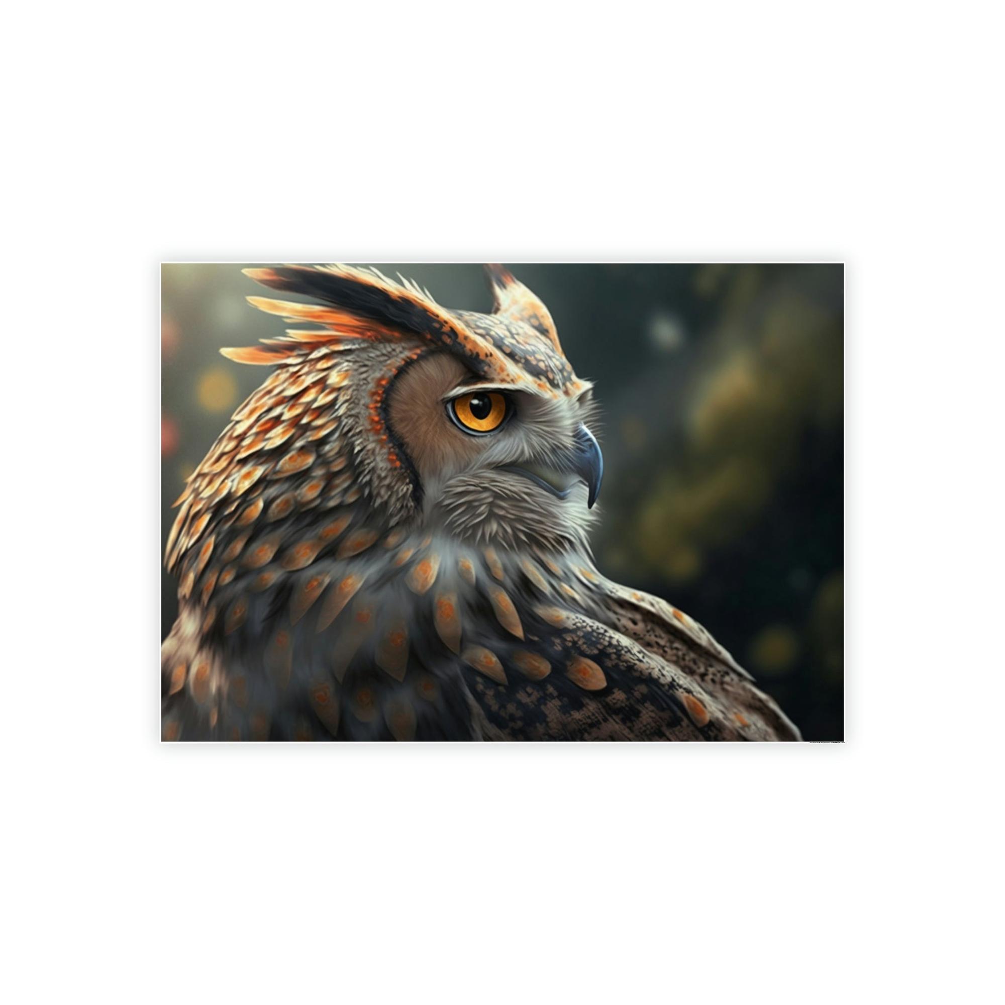 Owls Nocturnal Ruler: A Painting of an Owl in its Domain