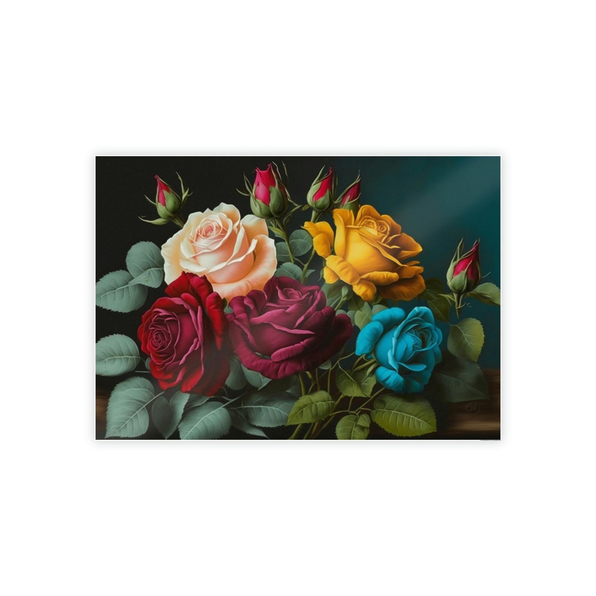Roses The Elegance of Roses: A Sophisticated Painting on Canvas