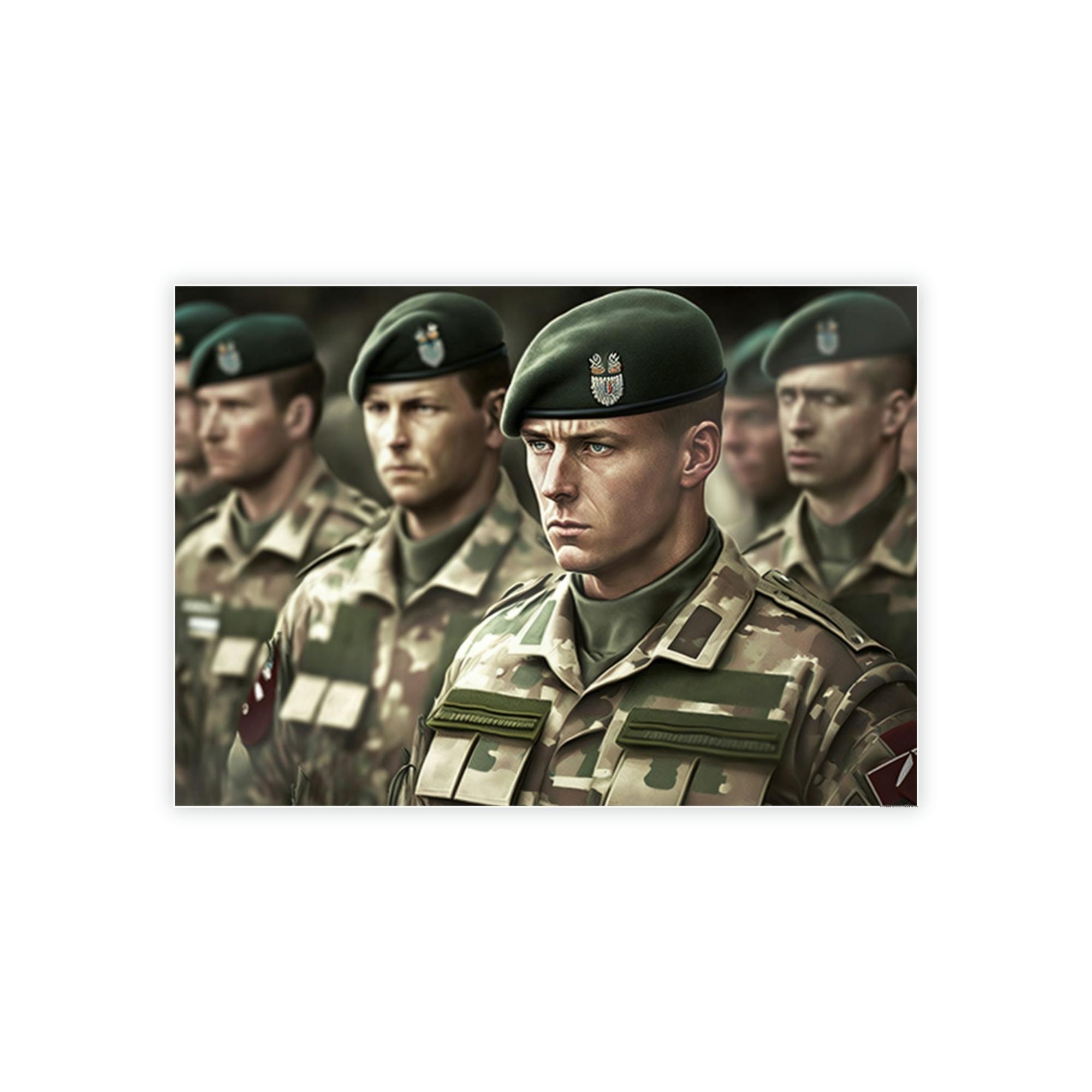Army The Elite Forces: Stunning Depiction of Army Men on Framed Canvas