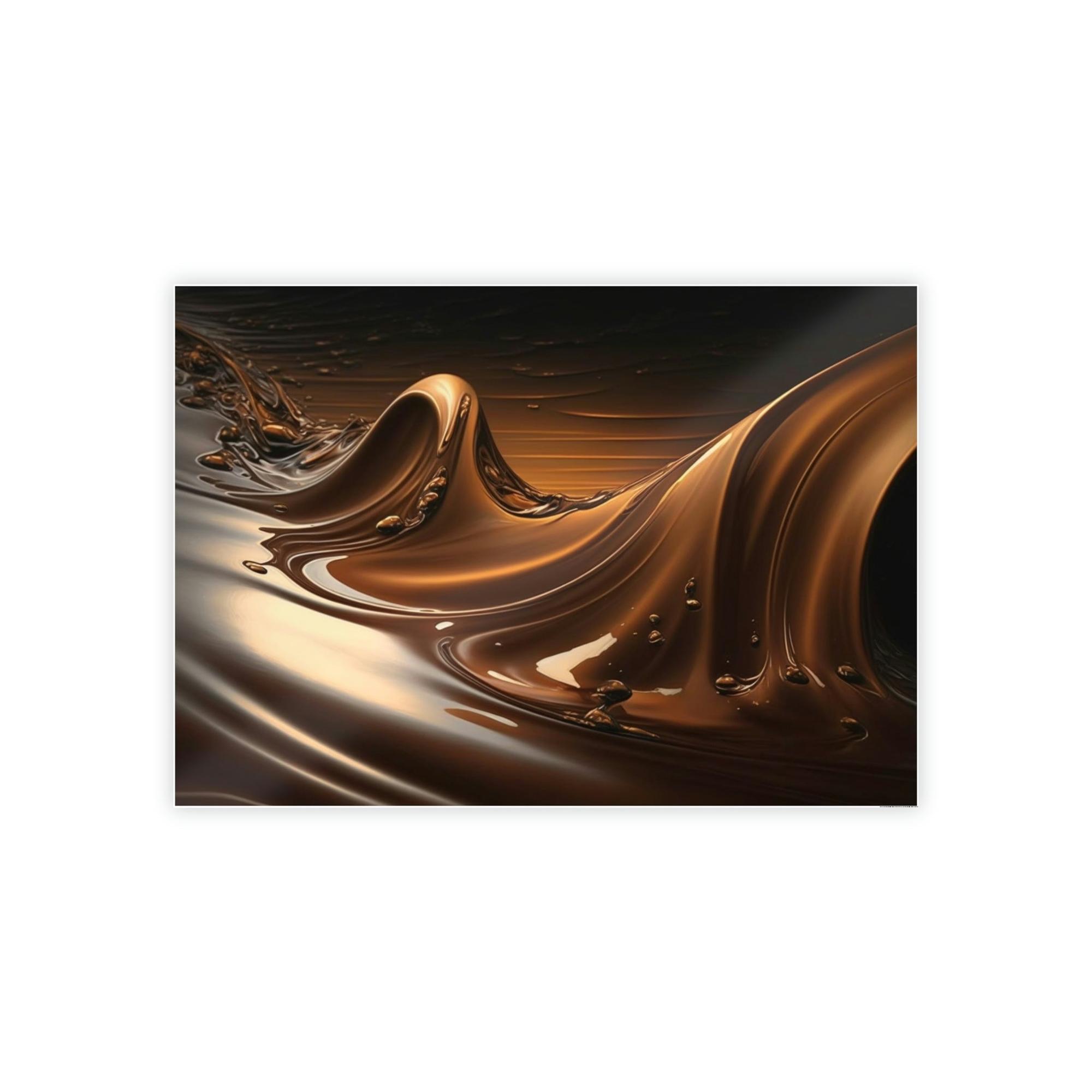 Brown Chocolate Delight: Delicious Brown Canvas Print to Hang in Your Kitchen