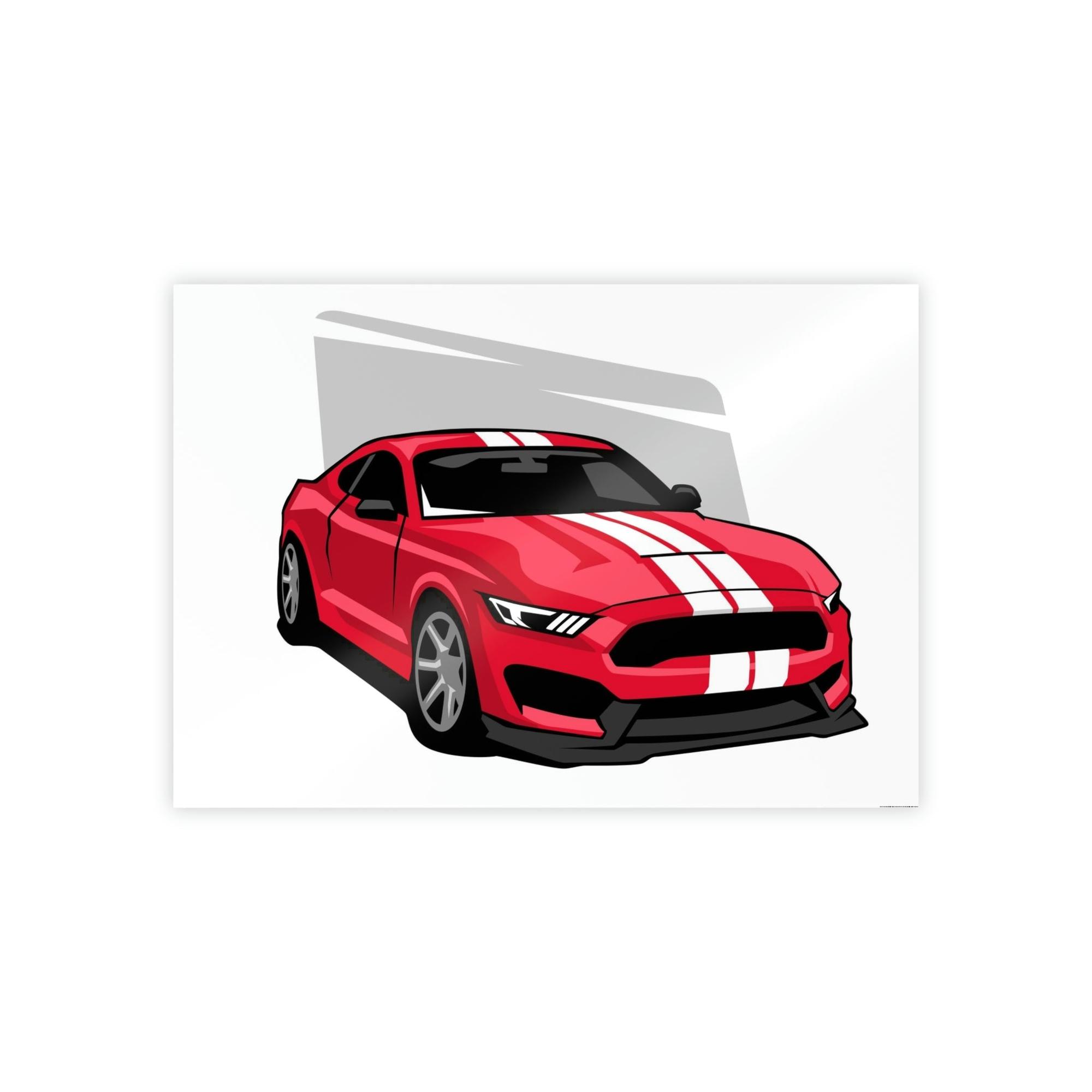 Mustang Wild and Free: Mustang Art Print on Canvas & Poster Framed Wall Art